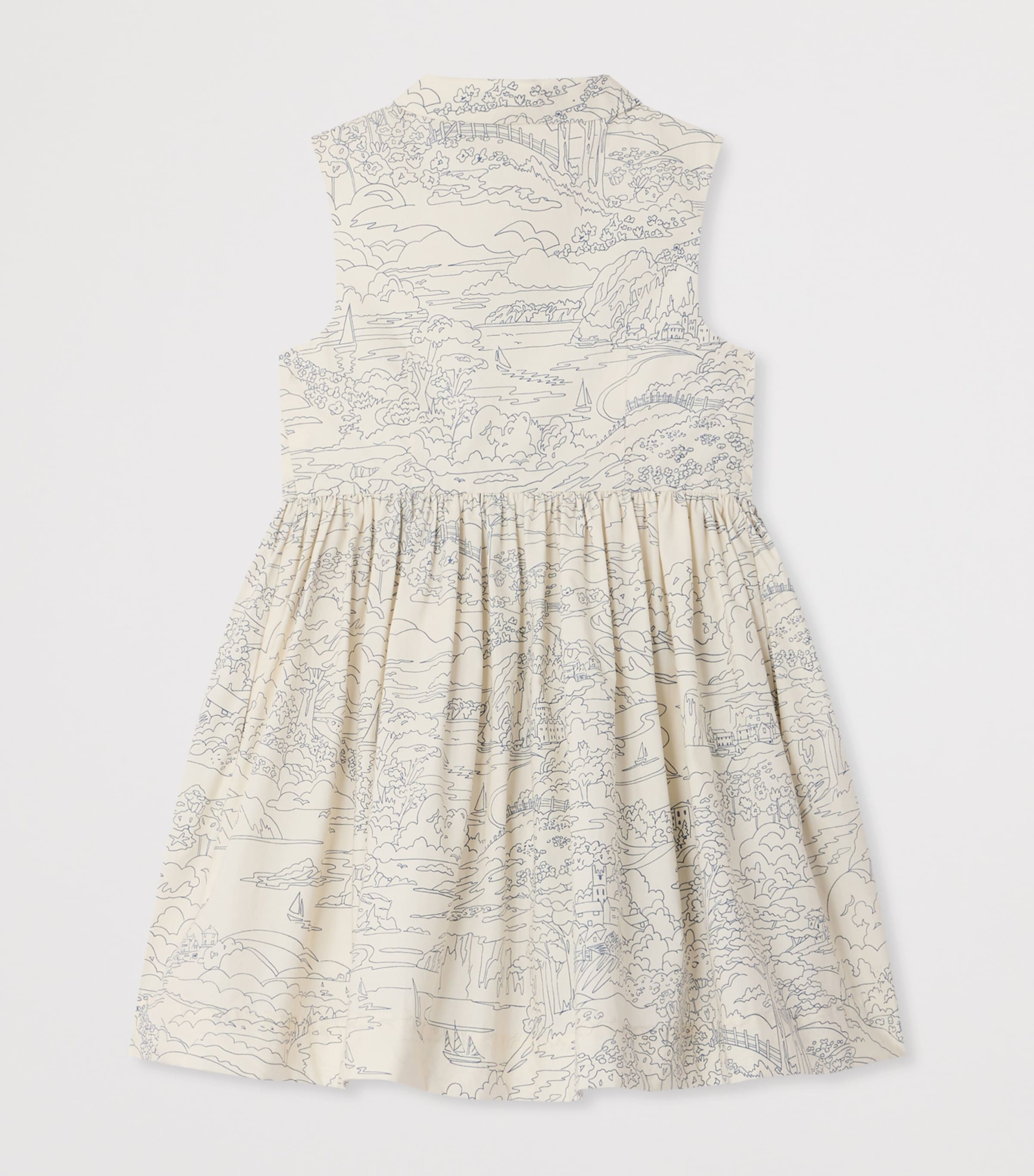 Bonpoint Cotton Printed Dress Imp Encre Image 2