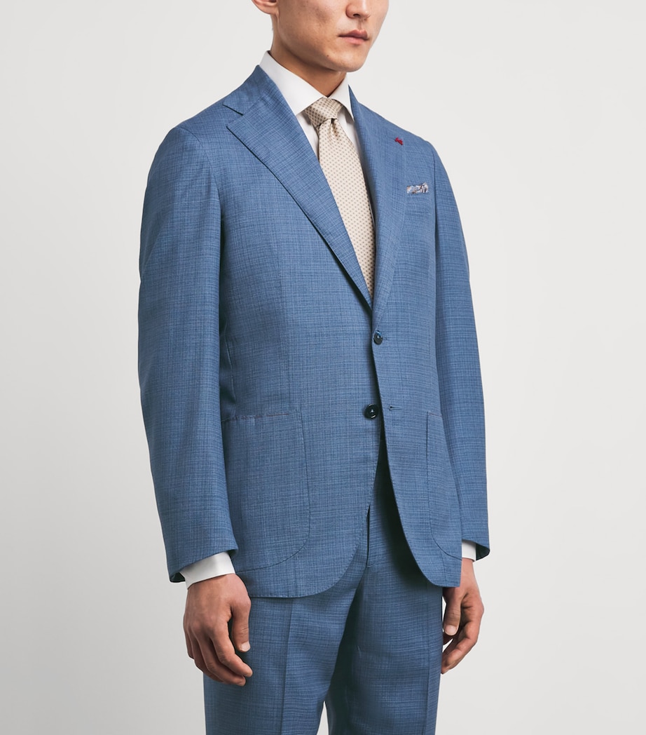Isaia Mens Wool Single-Breasted Blazer Image 4