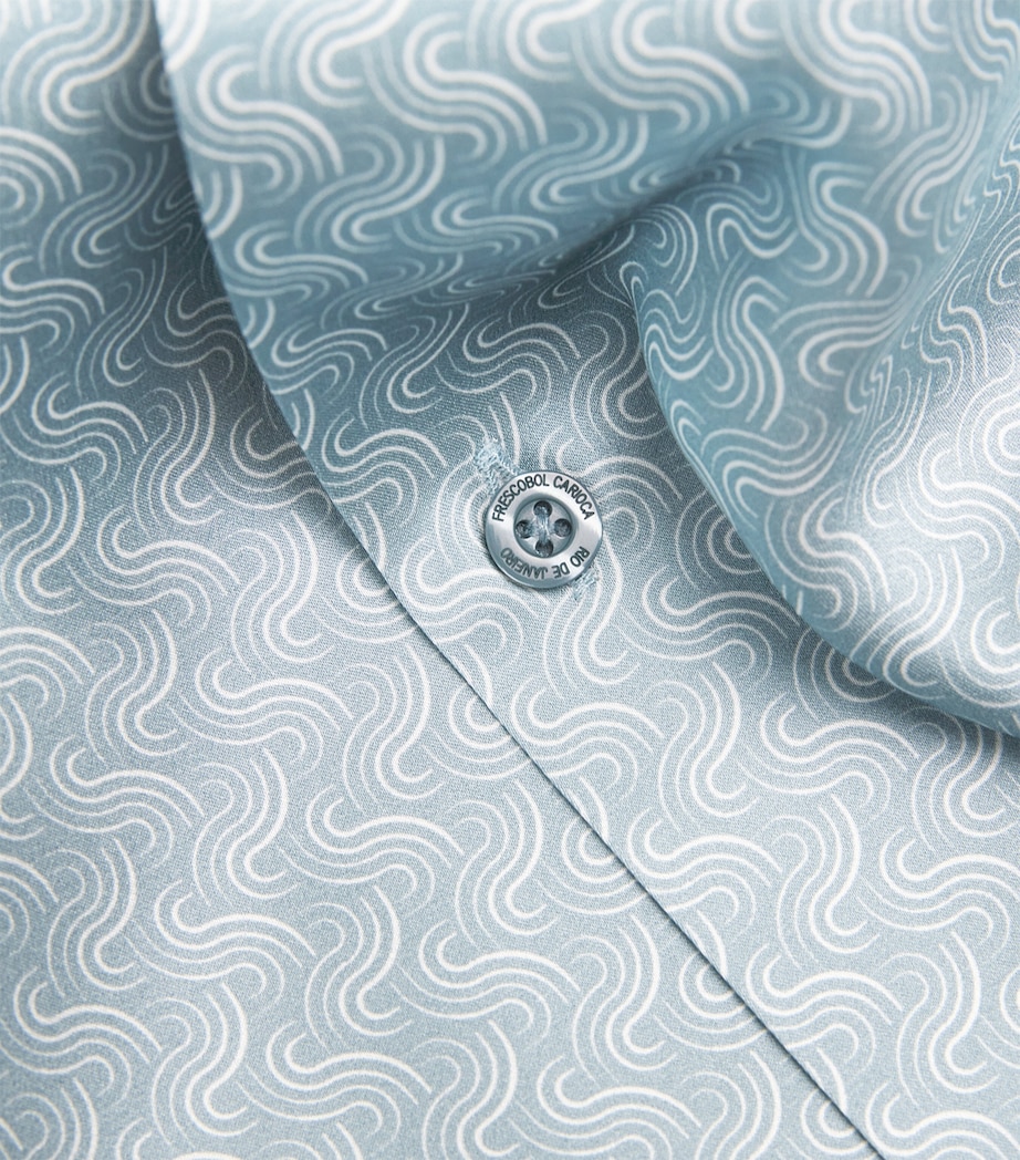 Silk Printed Roberto Shirt 902-COASTAL BLUE Image 5