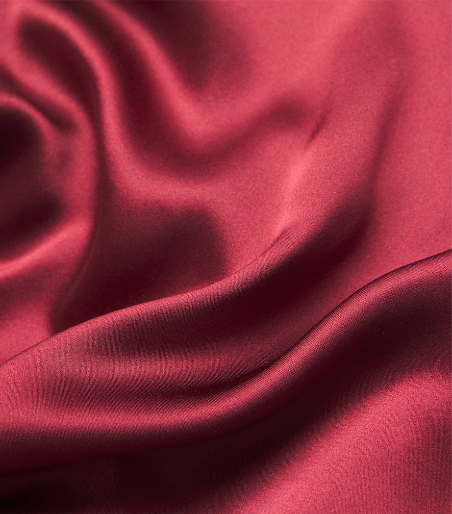 Silk Cropped-Sleeve Dani Blouse BLACK CHERRY Image 5