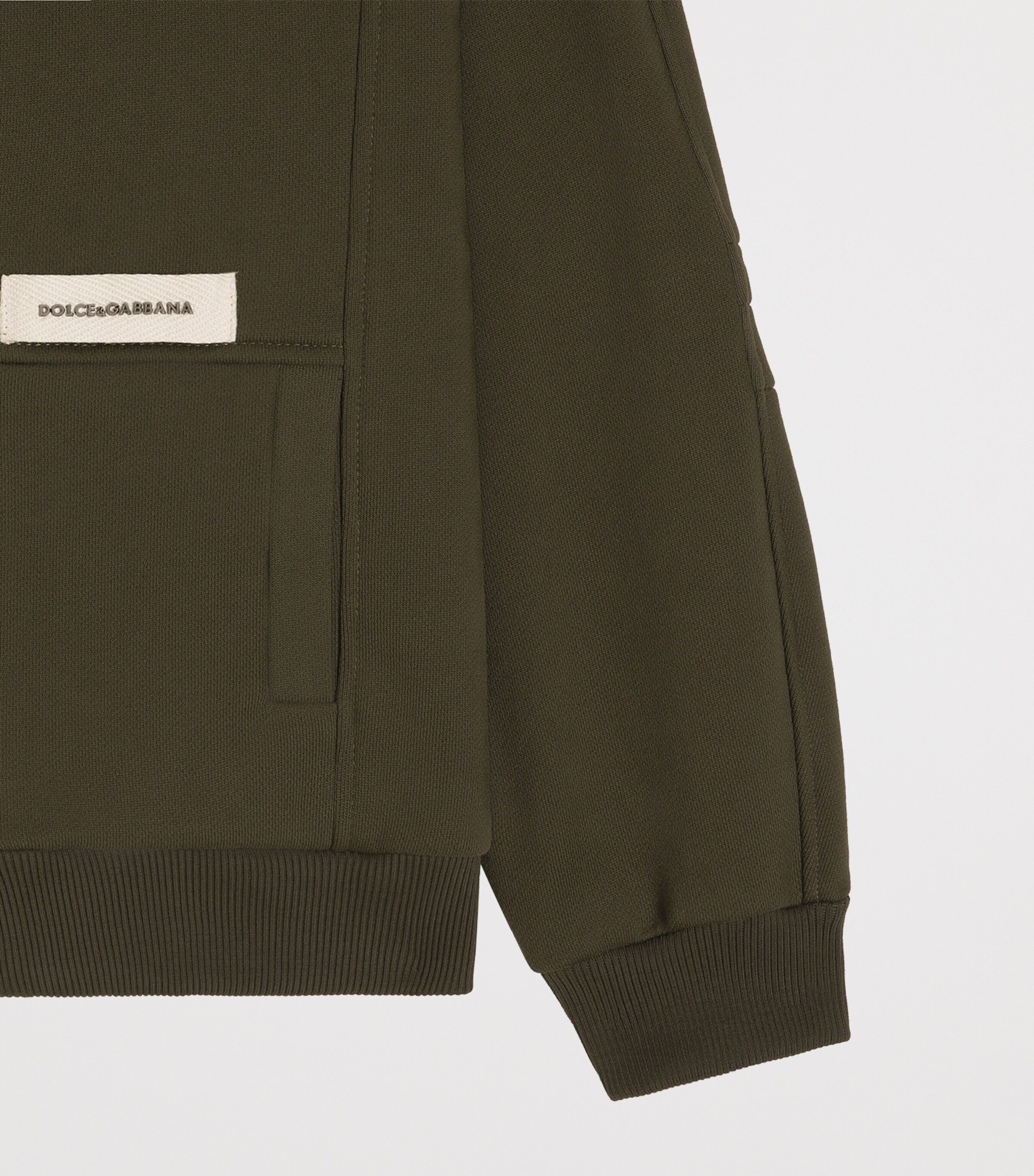 Dolce&Gabbana Kids Cotton Zip-Up Hoodie (8-12+ Years) Grey Green Image 4