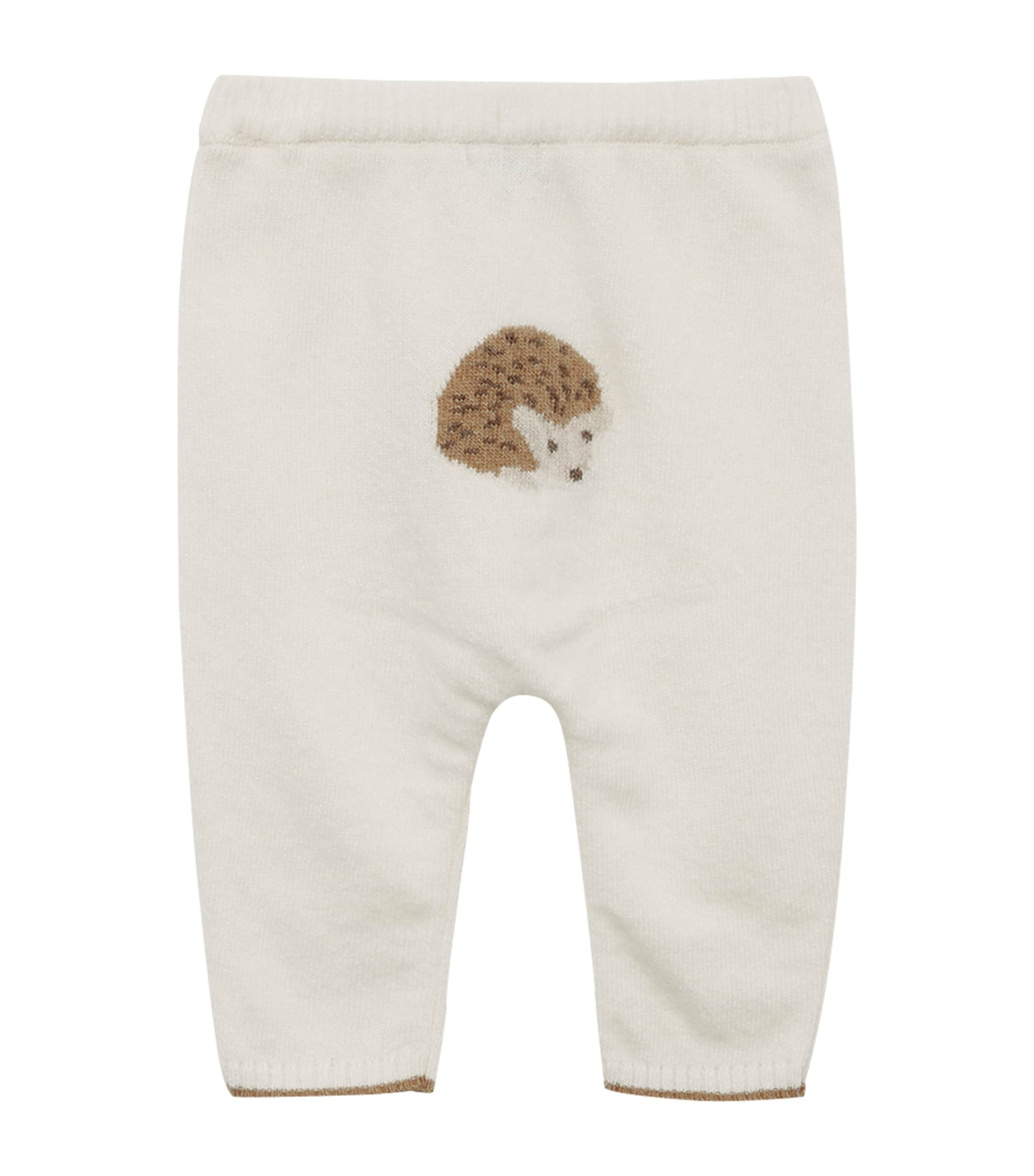 Trotters Kids' Wool-cashmere-blend Prickles Leggings In White