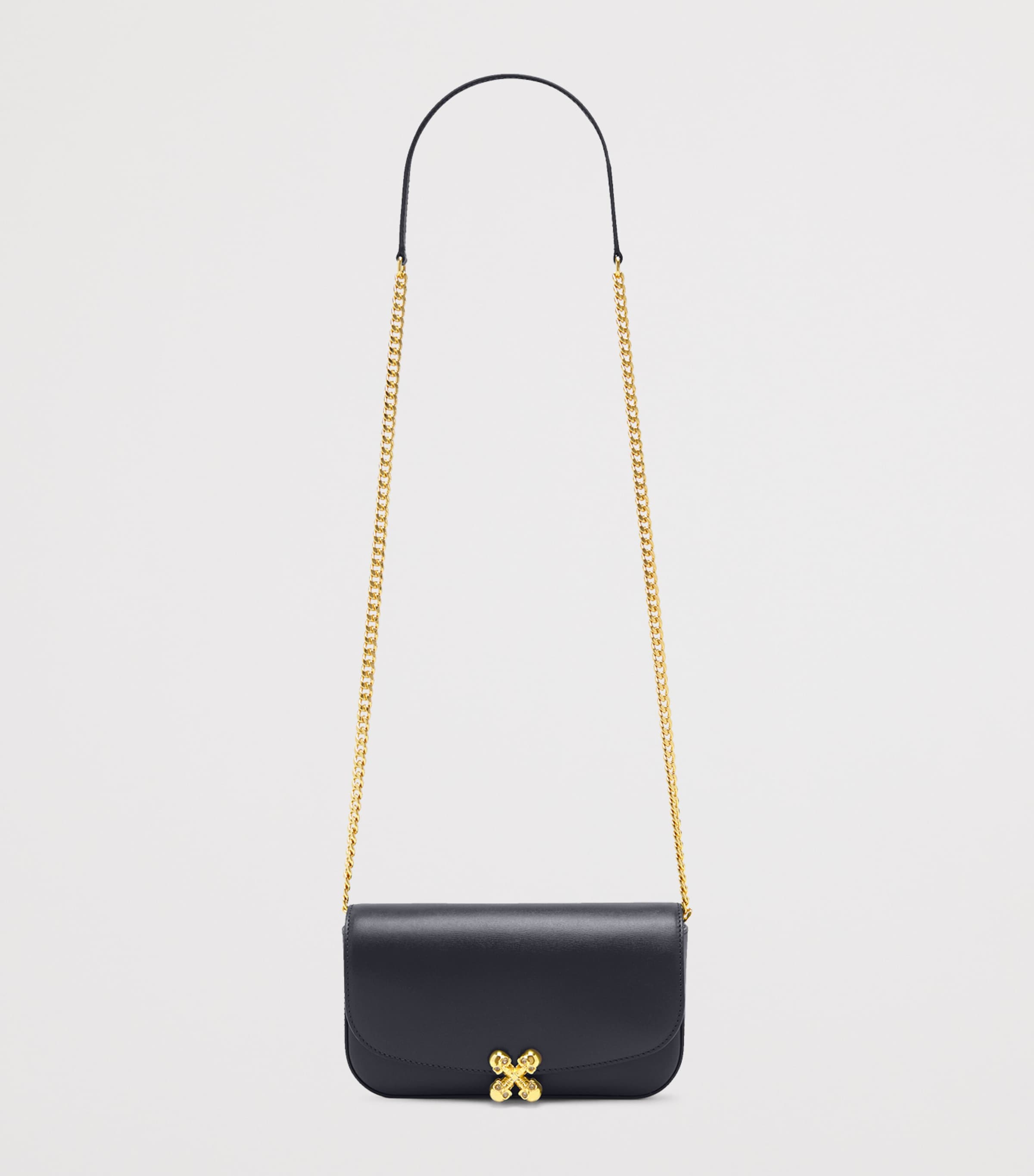 Small Leather Skull Flower Cross-Body Bag 1000 Image 4