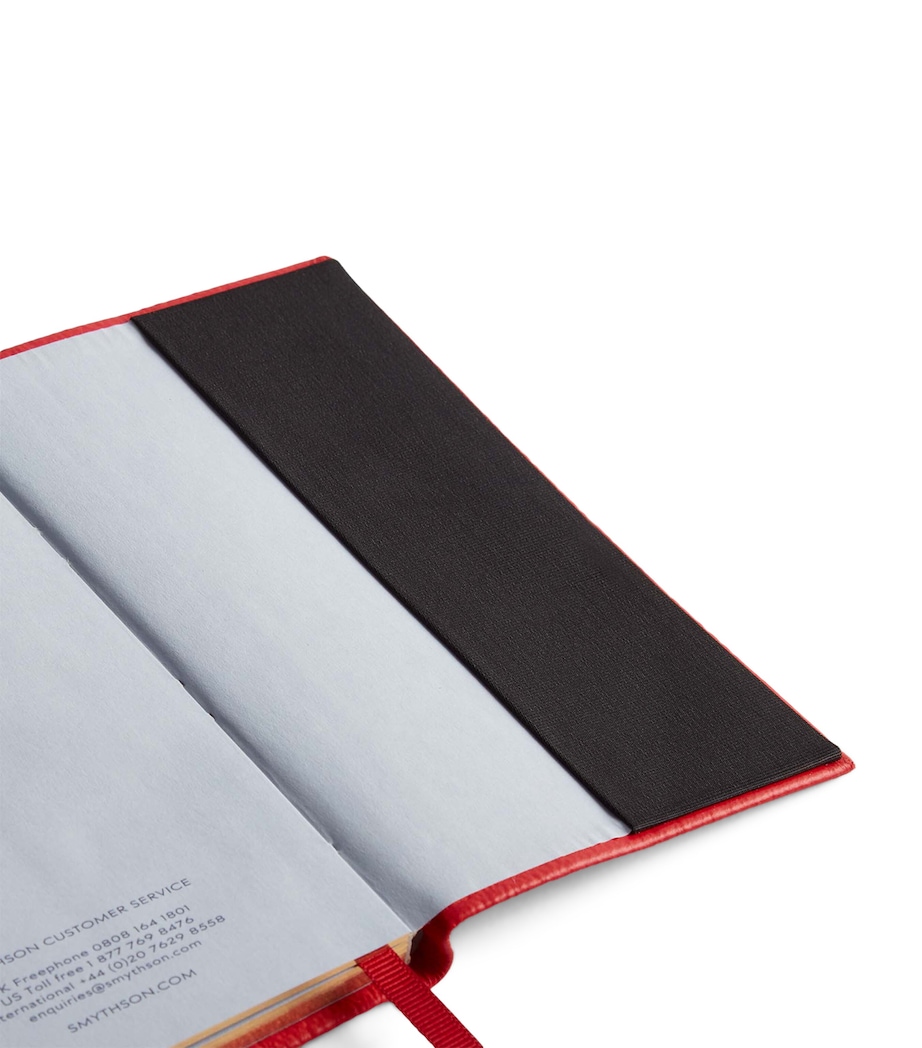 Smythson Panama Leather Weekly Diary 2025 Scarlet Red Image 4