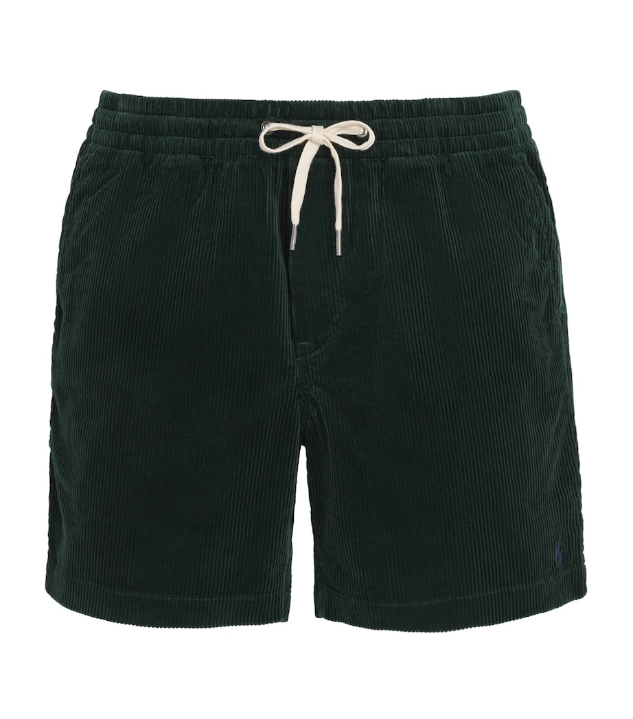 Cotton Corduroy Logo Shorts GREEN Image 1