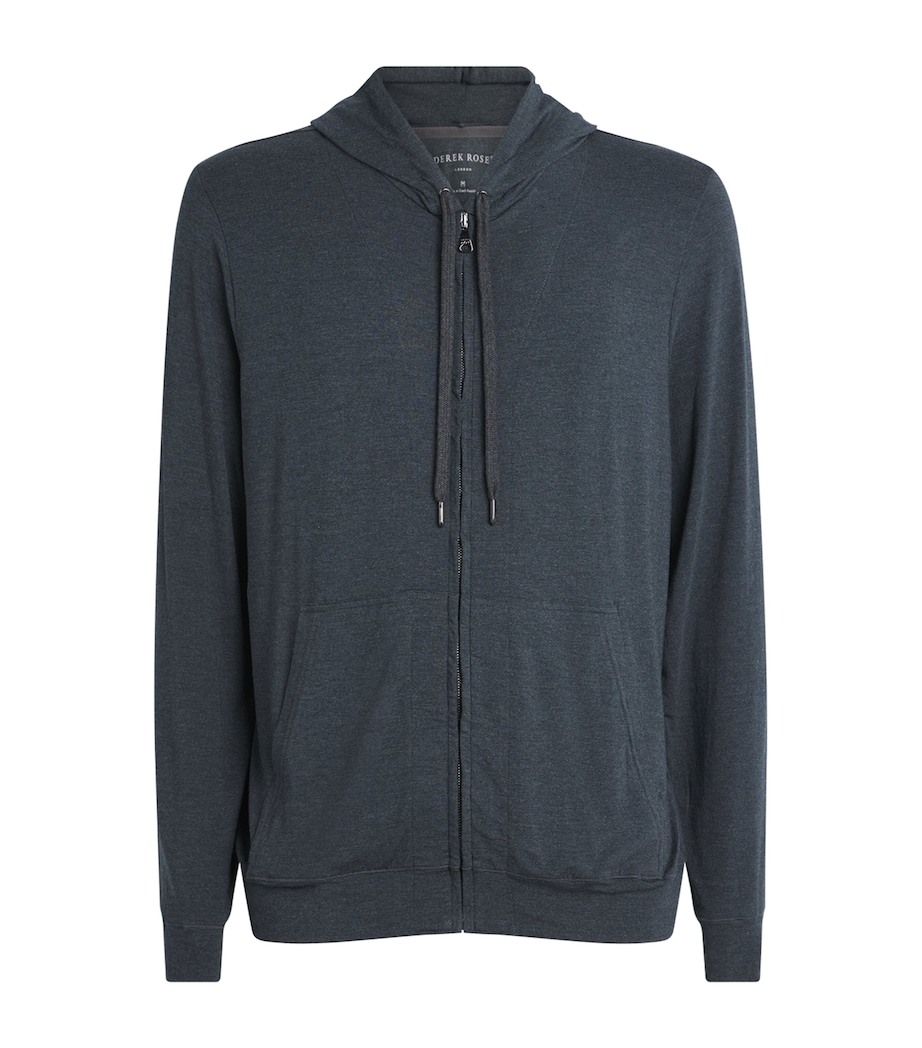 Micromodal Zipped Hoodie GREY/GRAY Image 1
