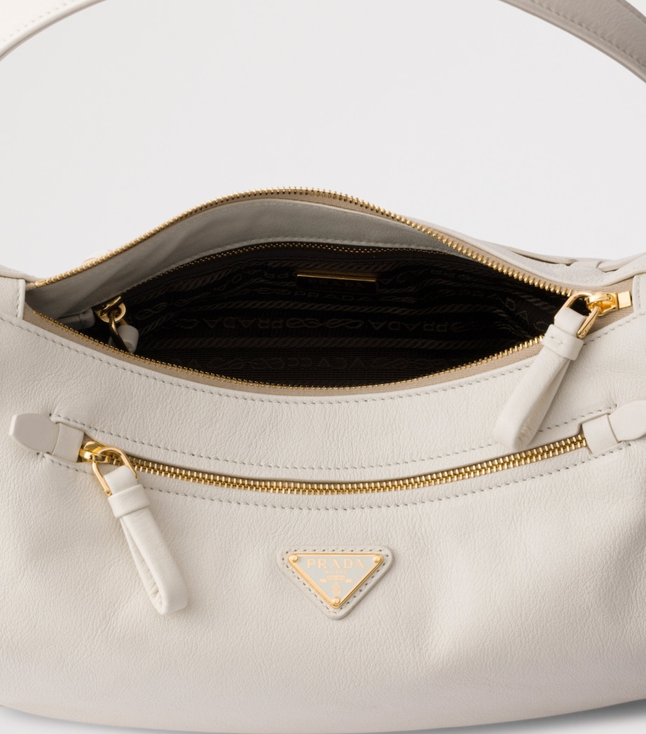 Prada Leather Shoulder Bag White Image 5