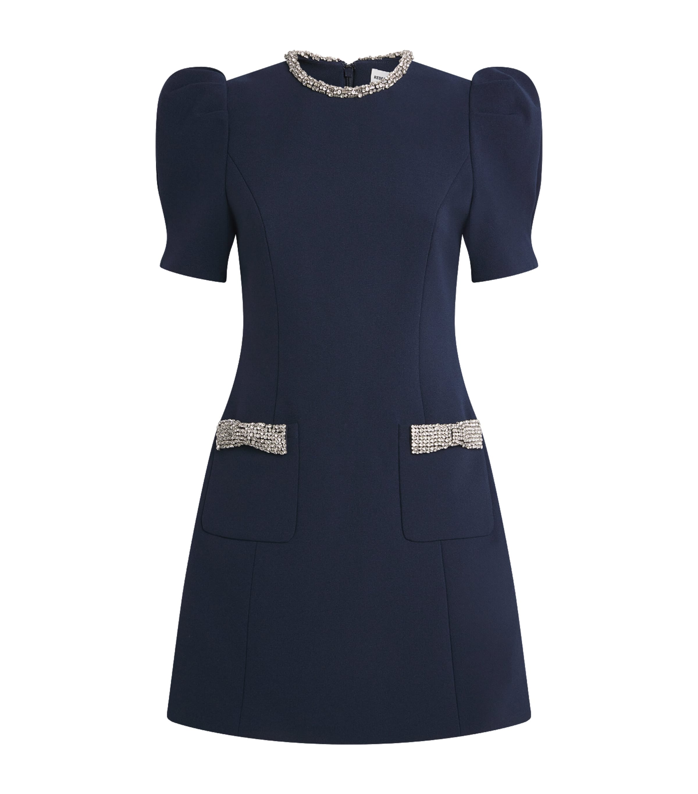 Rebecca Vallance Nemy Bow Mini Dress In Blue