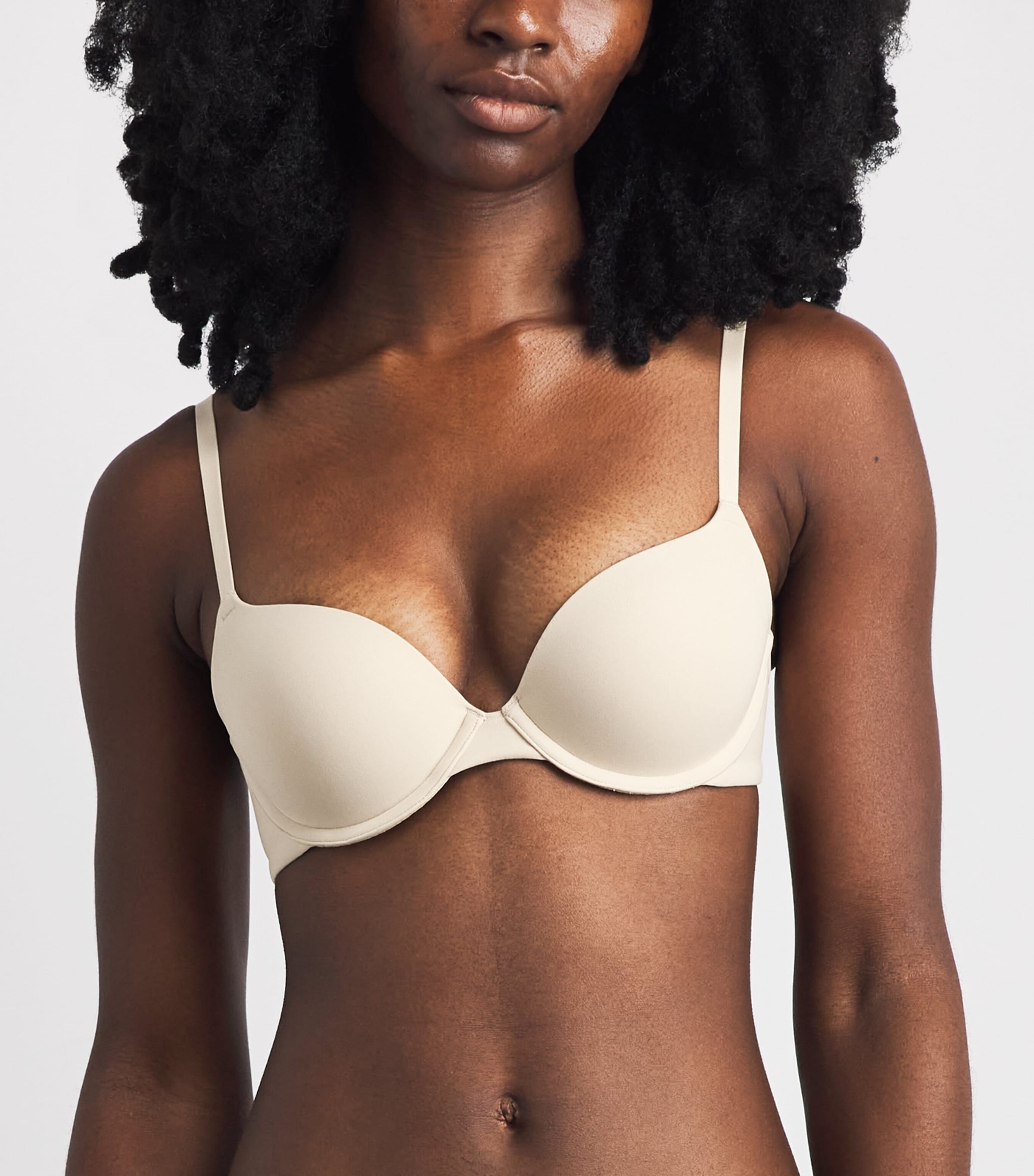 Skims Womens Fits Everybody Push-Up Demi Bra Sand Image 2