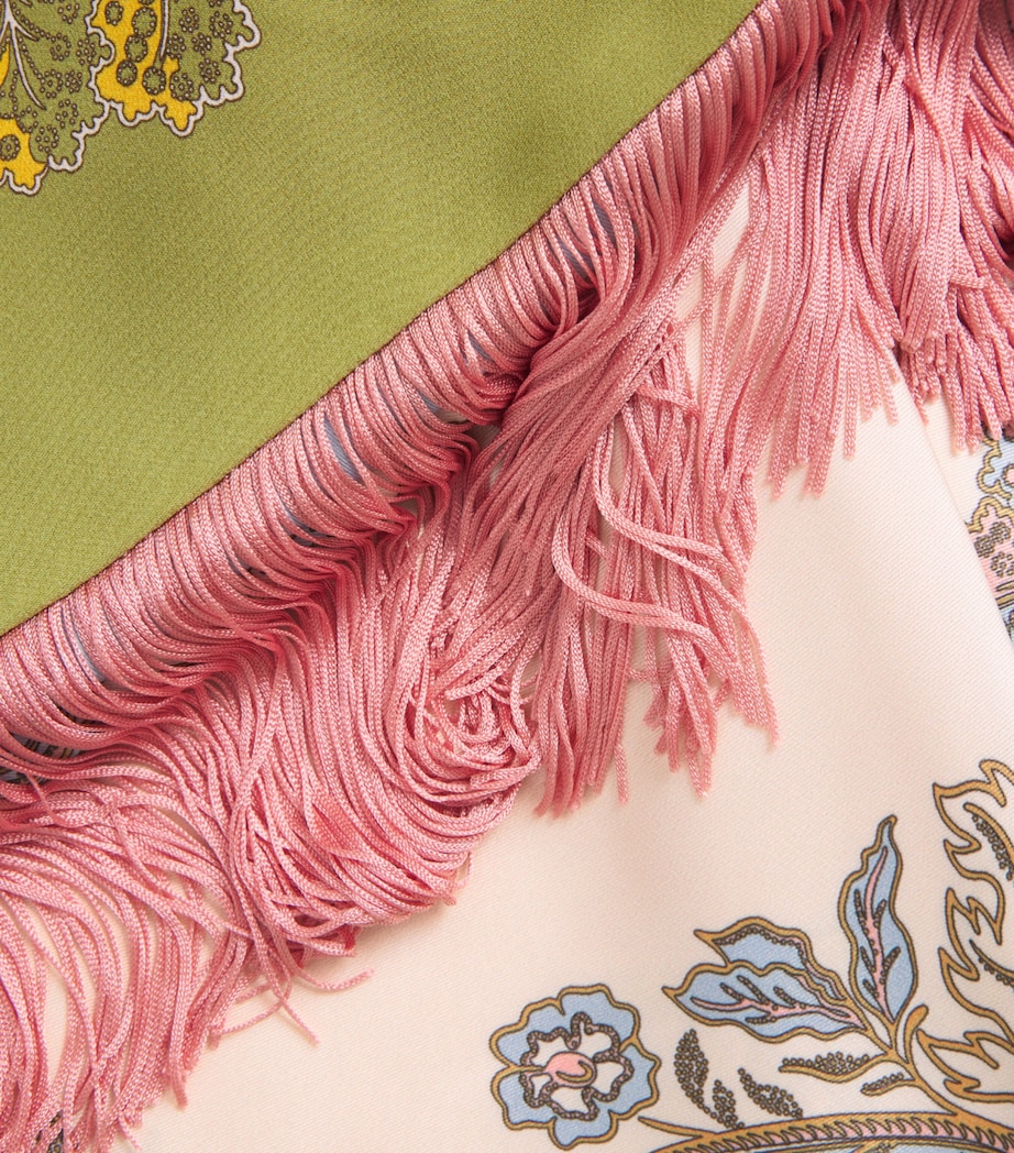 La Doublej Reversible Fringed Poncho Swathe Placée Image 7