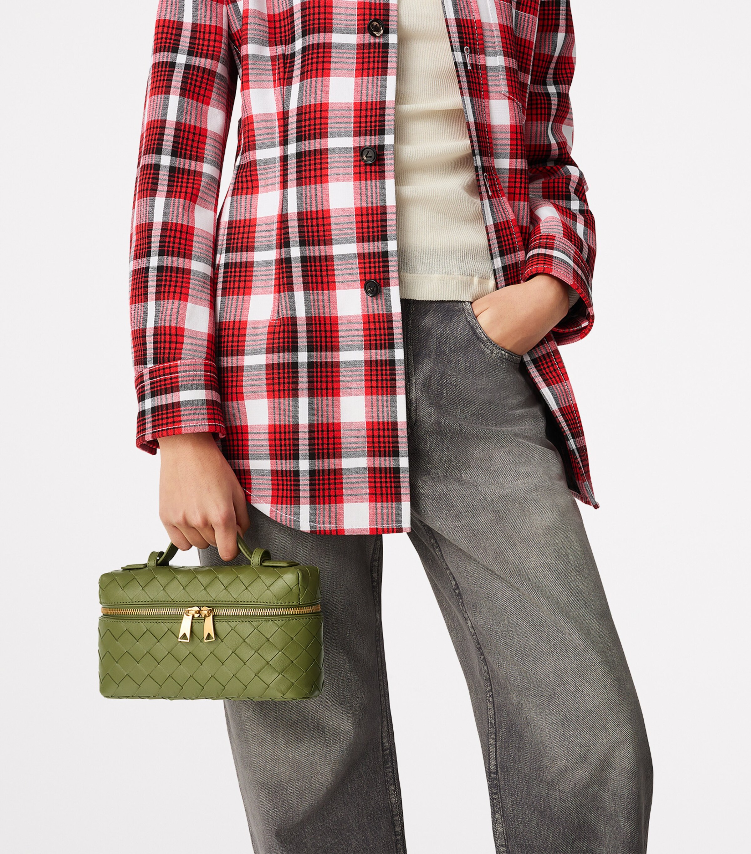 Bottega Veneta 洗練 Bang Bang バニティーケース BOTTEGA VENETA Bang Bang Vanity イントレチャートレザー