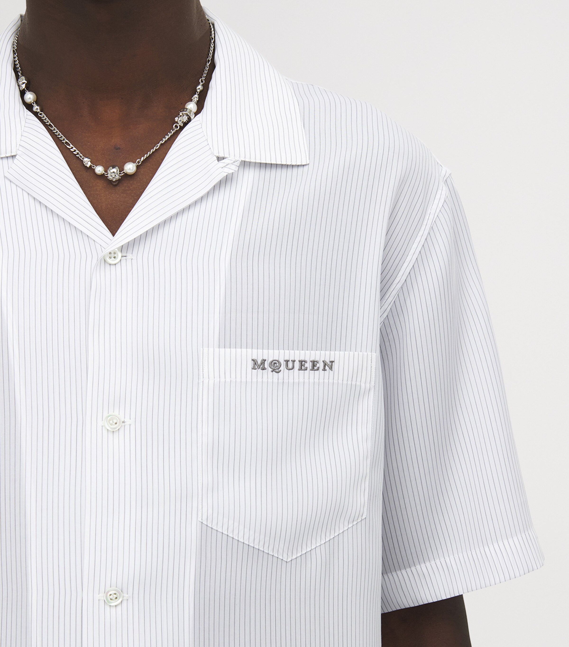 McQueen Stripe Hawaiian Shirt | Harrods US