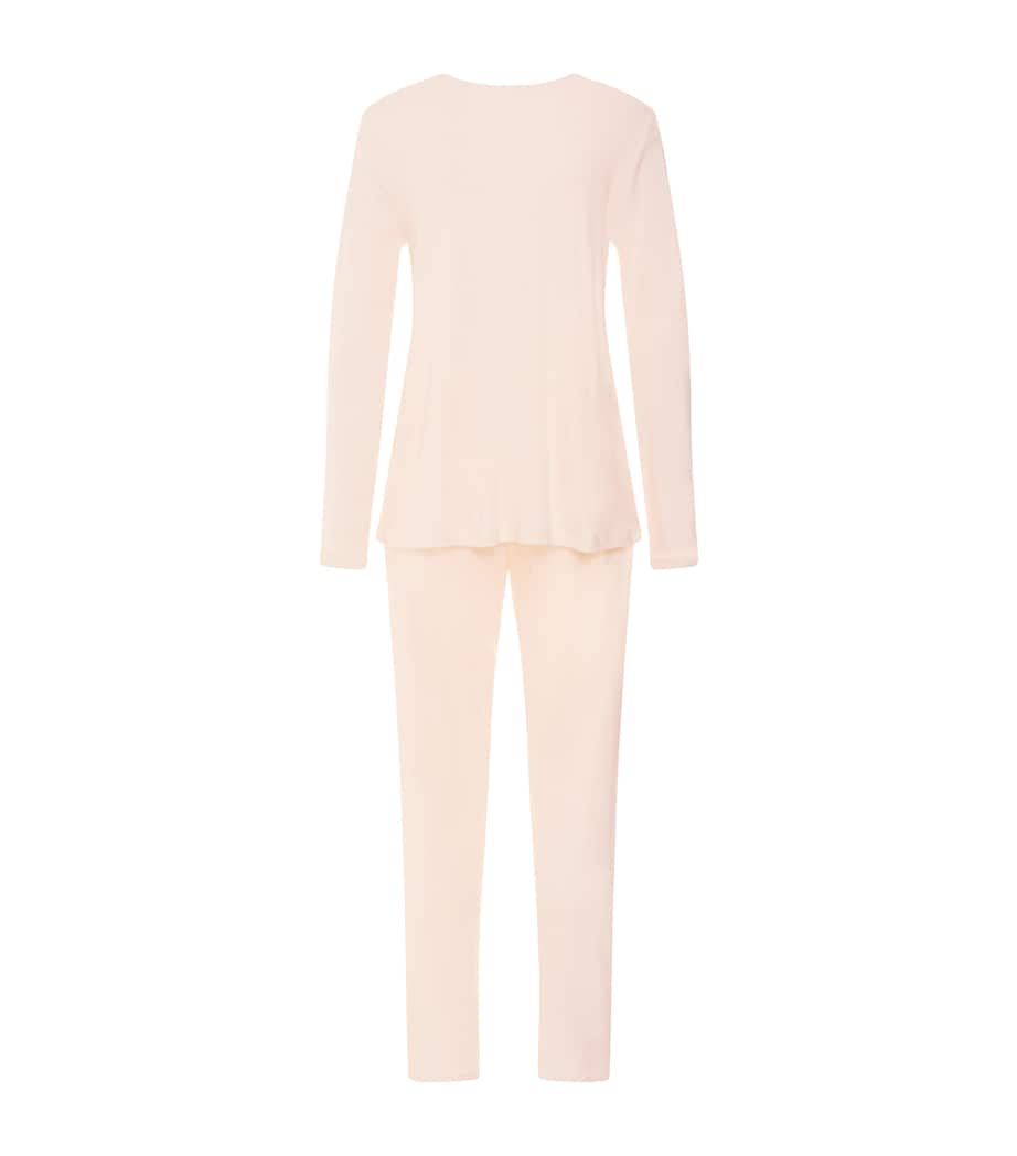 Hanro Womens Tyra Pyjama Set Creamy Glass Image 3