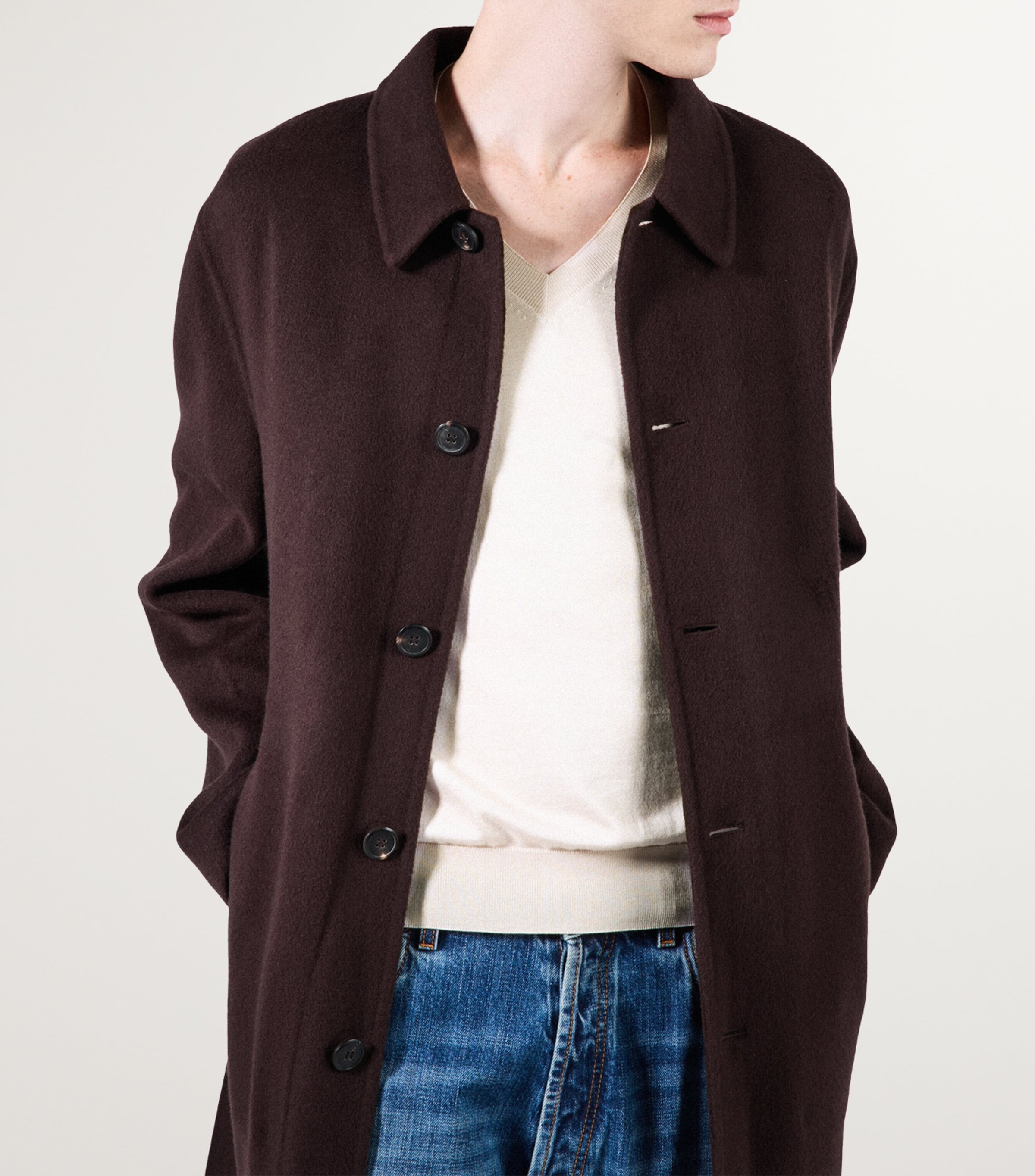 Silk V-Neck Sweater F0018 Image 3