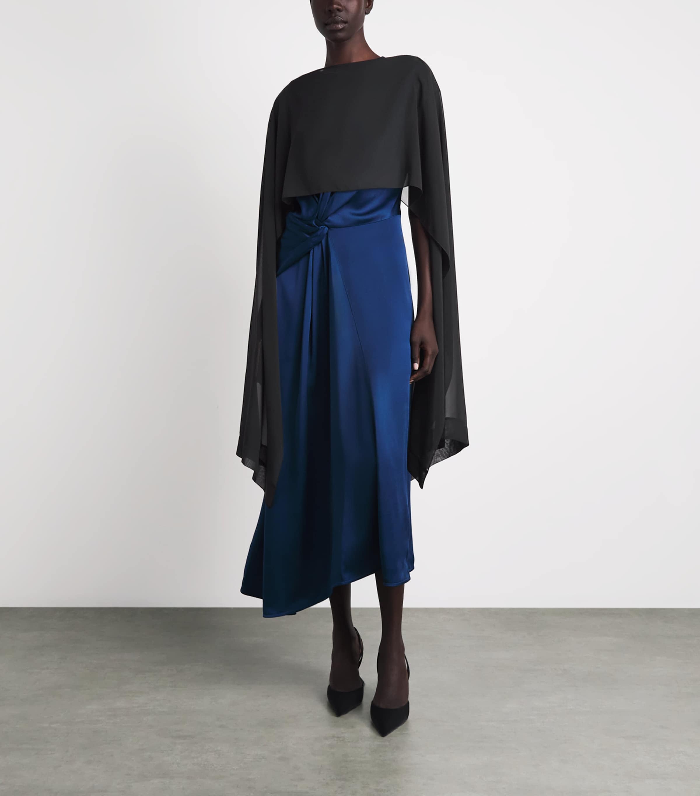 Talbot Runhof Womens Organza Shawl Black Image 2