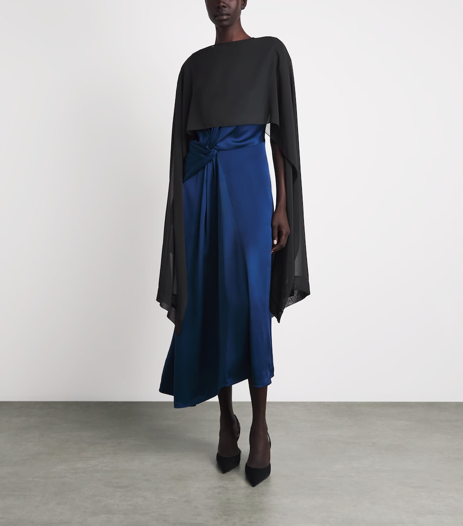 Talbot Runhof Womens Organza Shawl Black Image 2