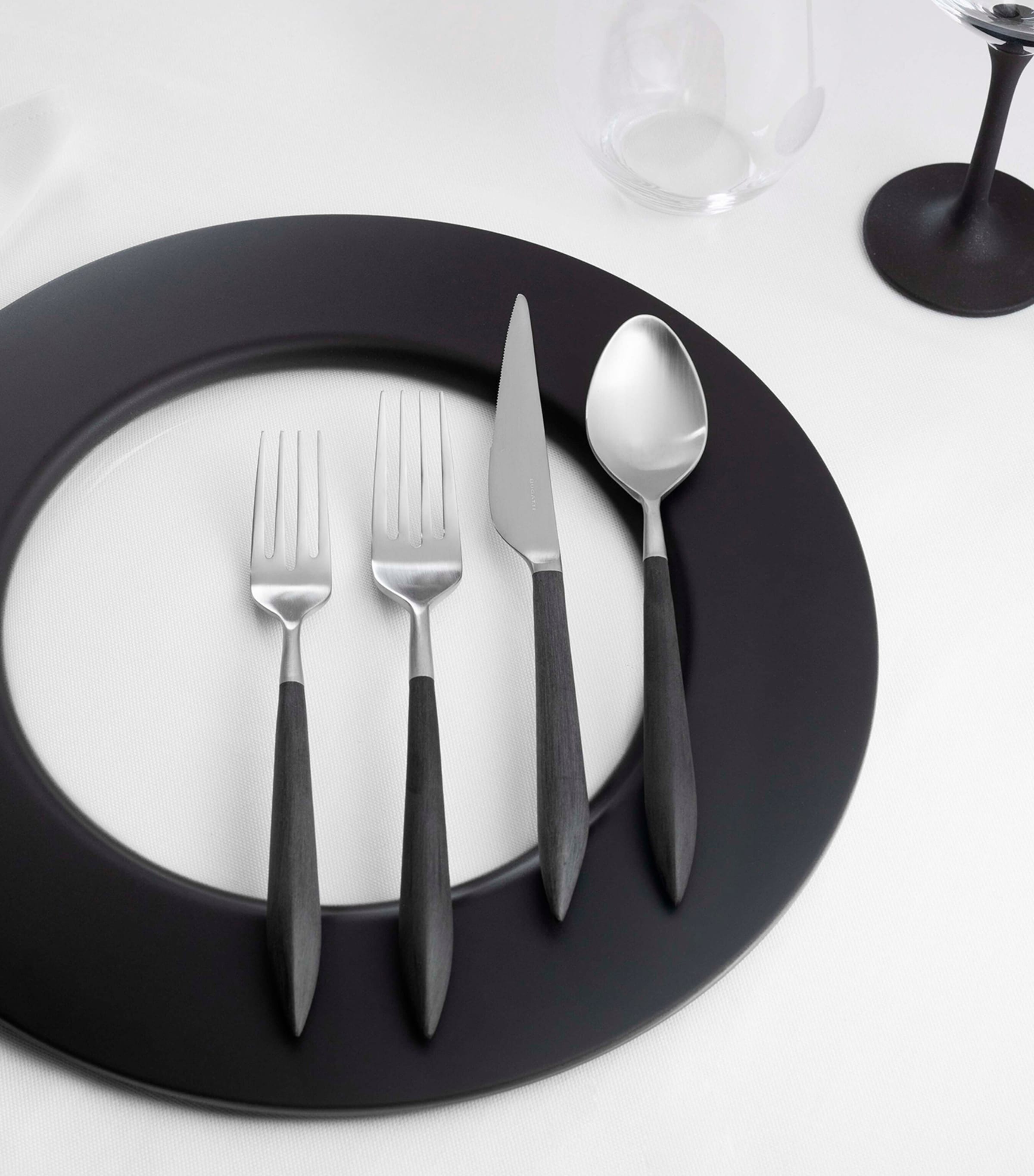 Ares Stainless Steel 24-Piece Cutlery Set BLACK Image 2