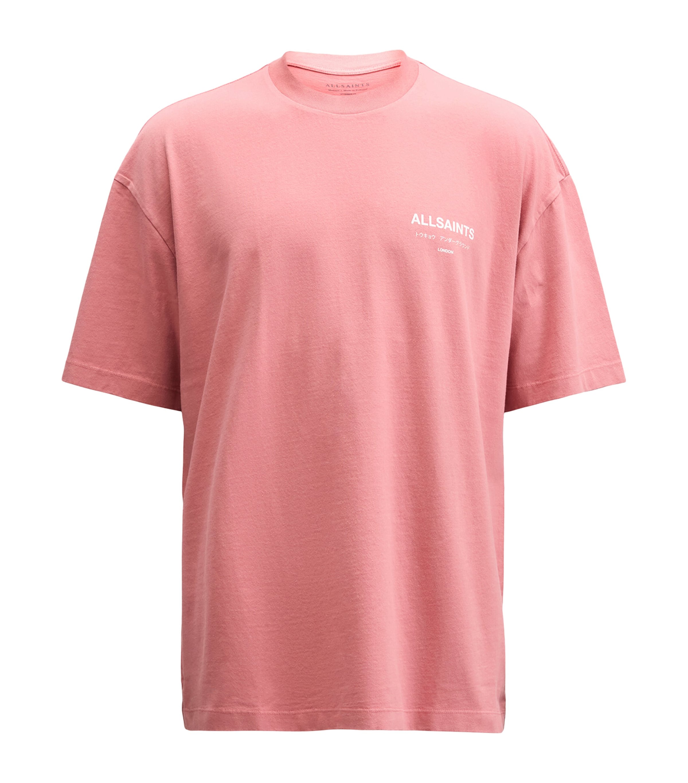 Allsaints Organic Cotton Underground T-shirt In Pink