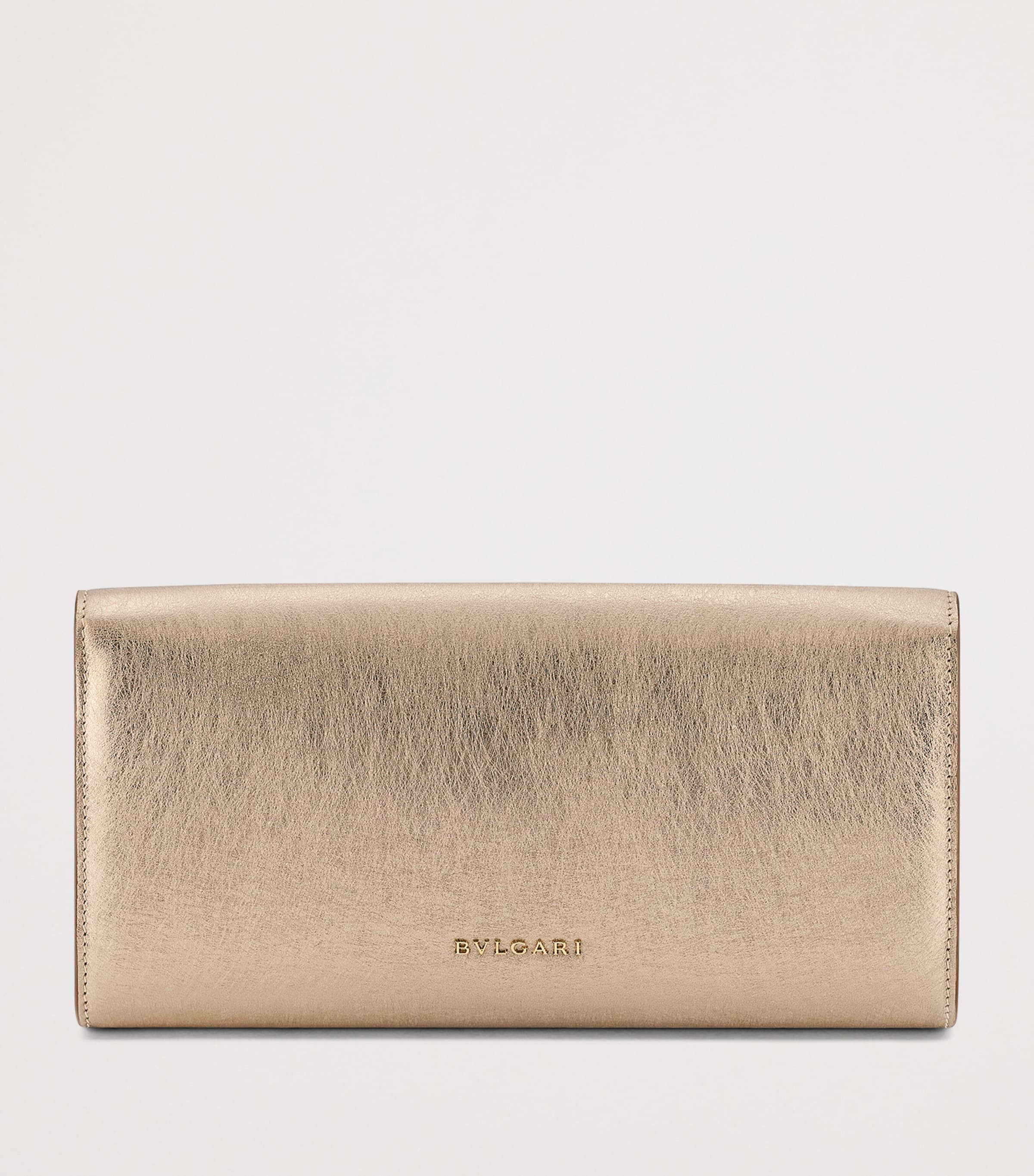 Leather Tubogas Clutch Bag GOLD Image 2