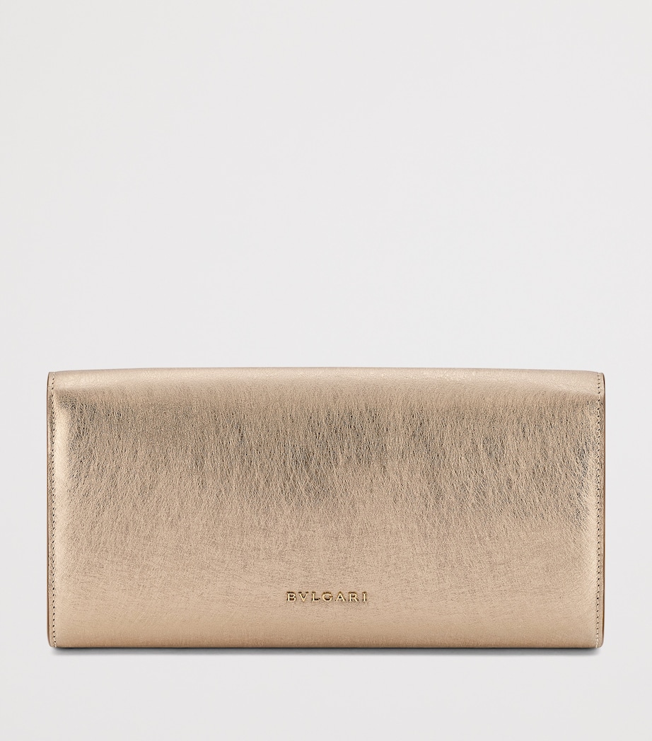 Leather Tubogas Clutch Bag GOLD Image 2