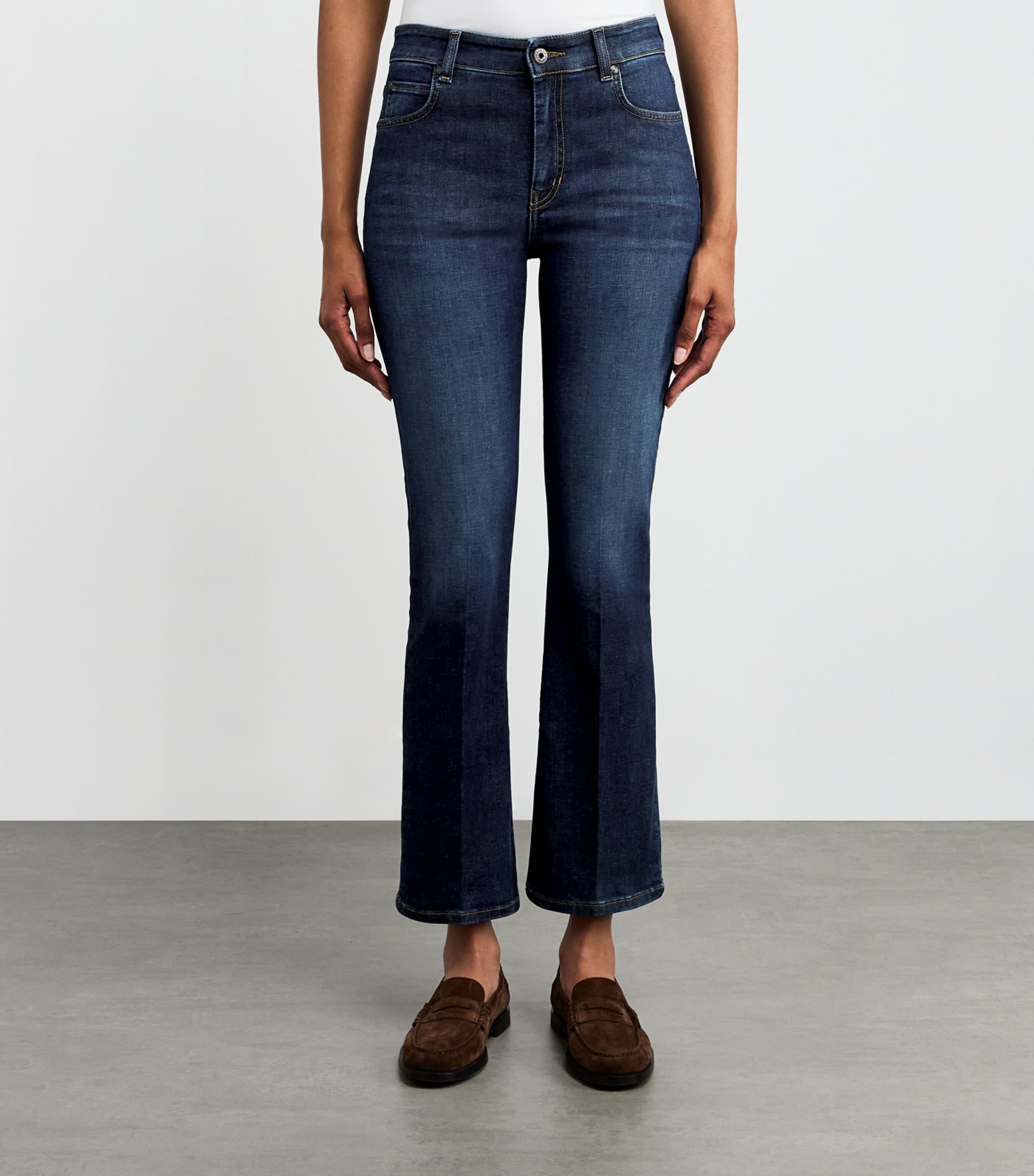 Slim Cropped Jeans NAVY Image 3