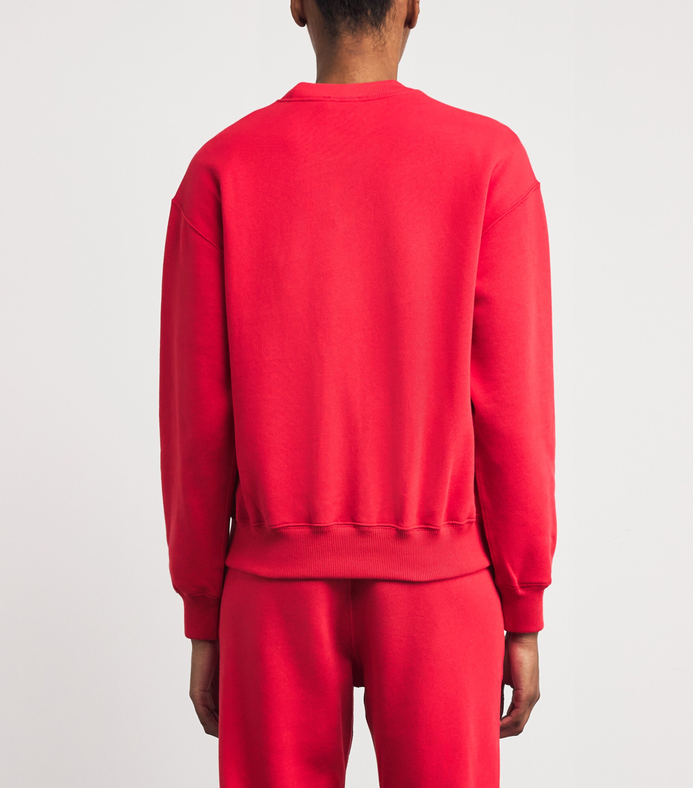 Cotton-Blend Polo Pony Sweatshirt DEEP ORANGEY RED Image 4