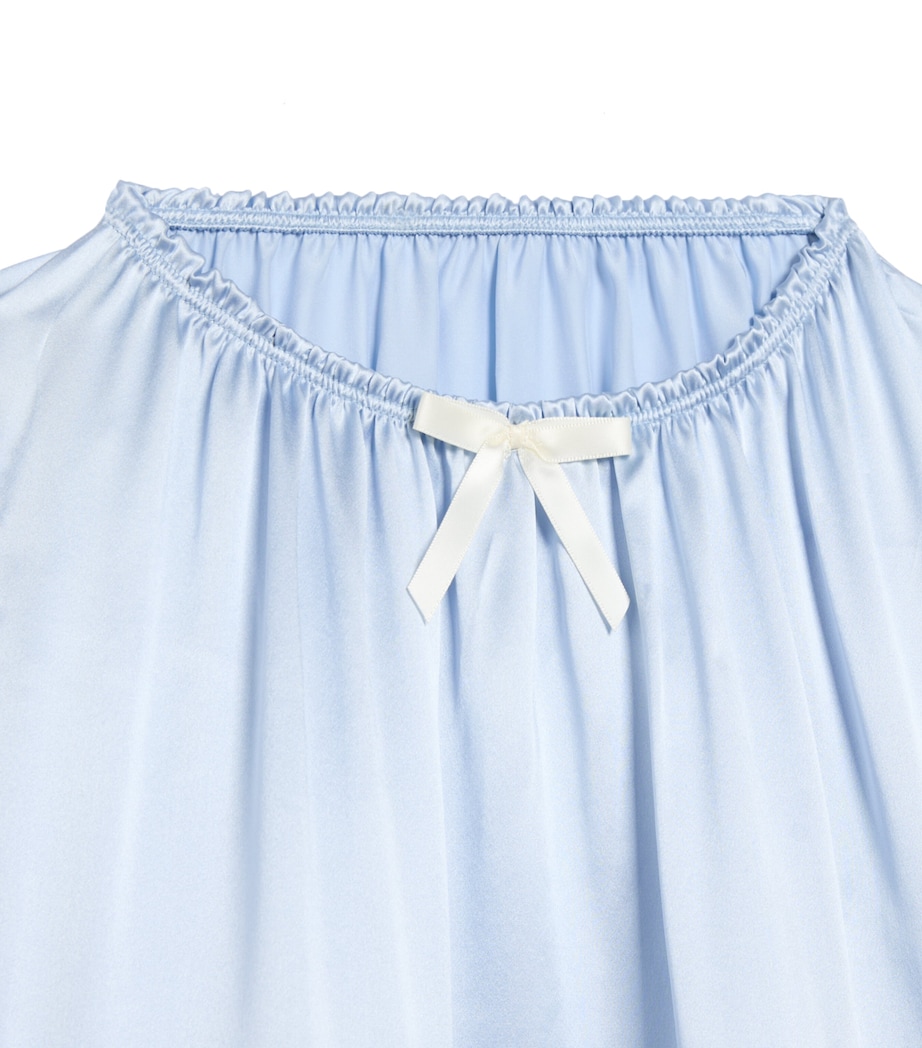 Frill-Trim Catherine Nightdress (2-12 Years) EXCLUSIVE BLUE SILK Image 2