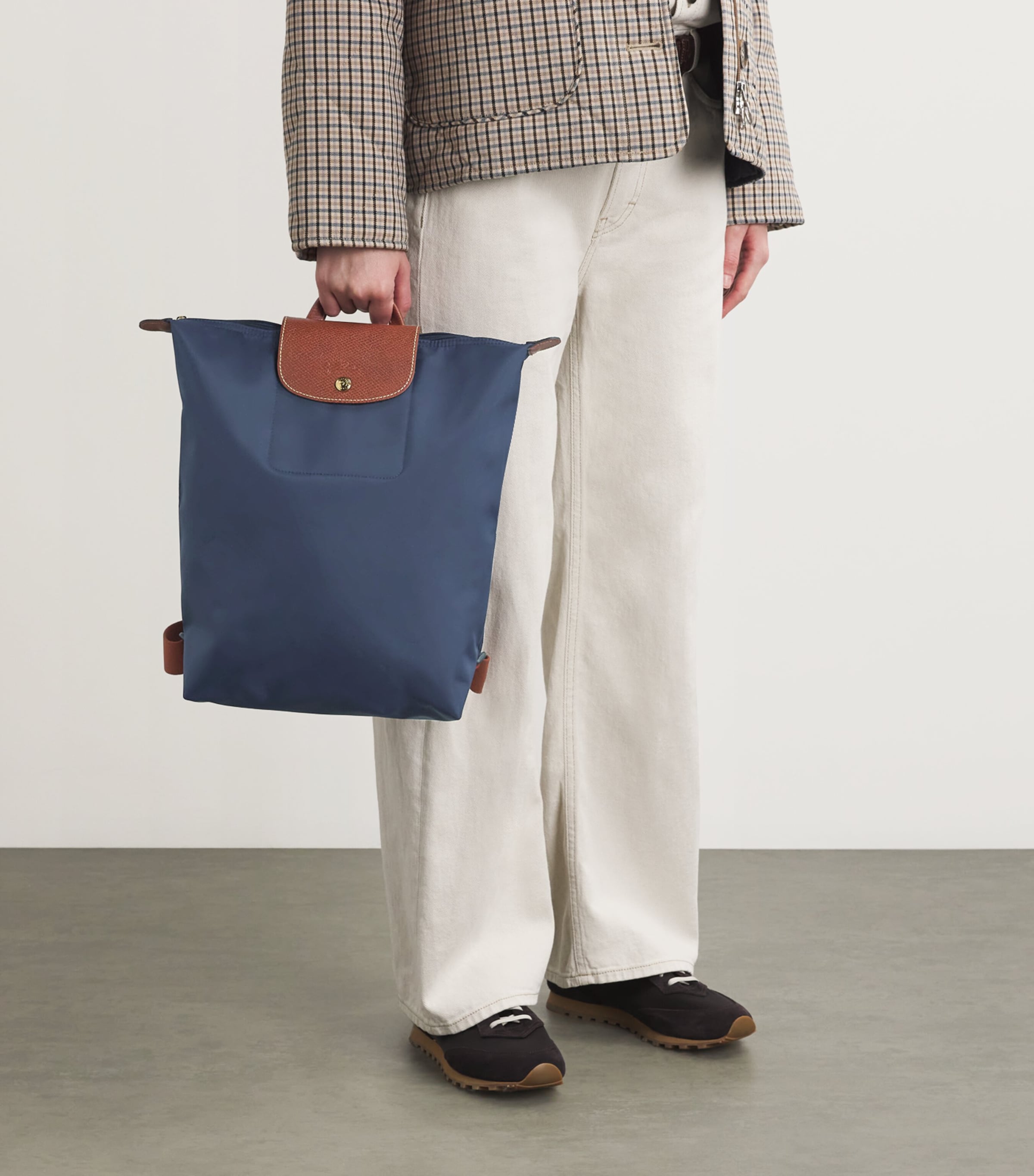 Medium Le Pliage Original Backpack P68 NAVY Image 2