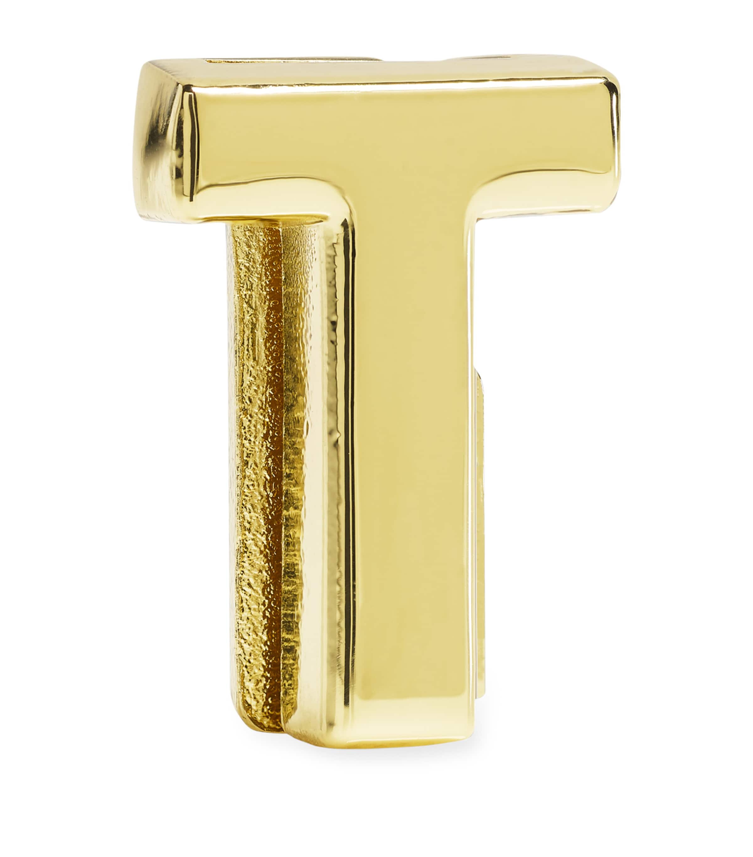 Gold-Plated T Notebook Charm GOLD Image 3