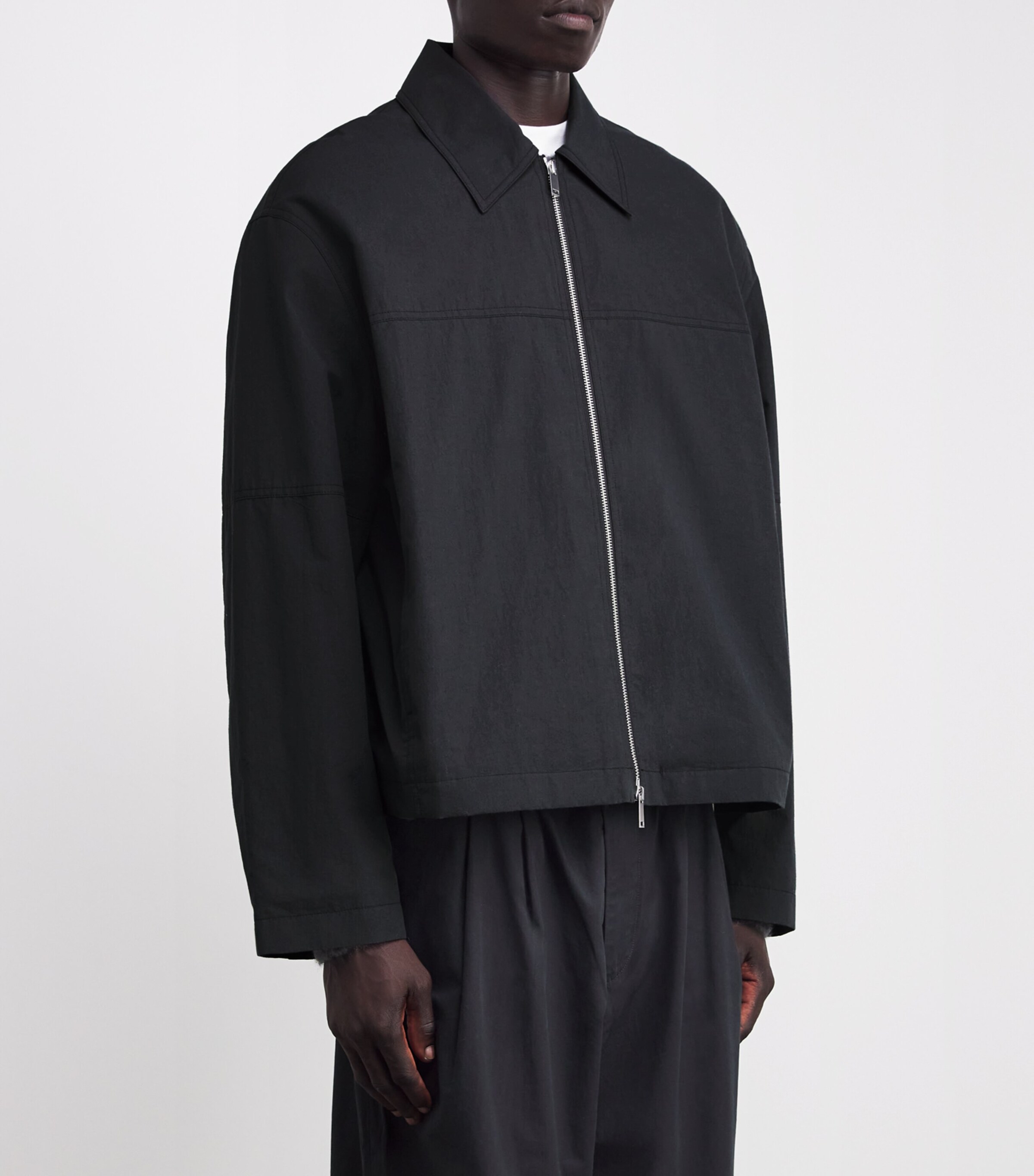 Studio Nicholson Mens Cotton Harrington Jacket Graphite Image 3