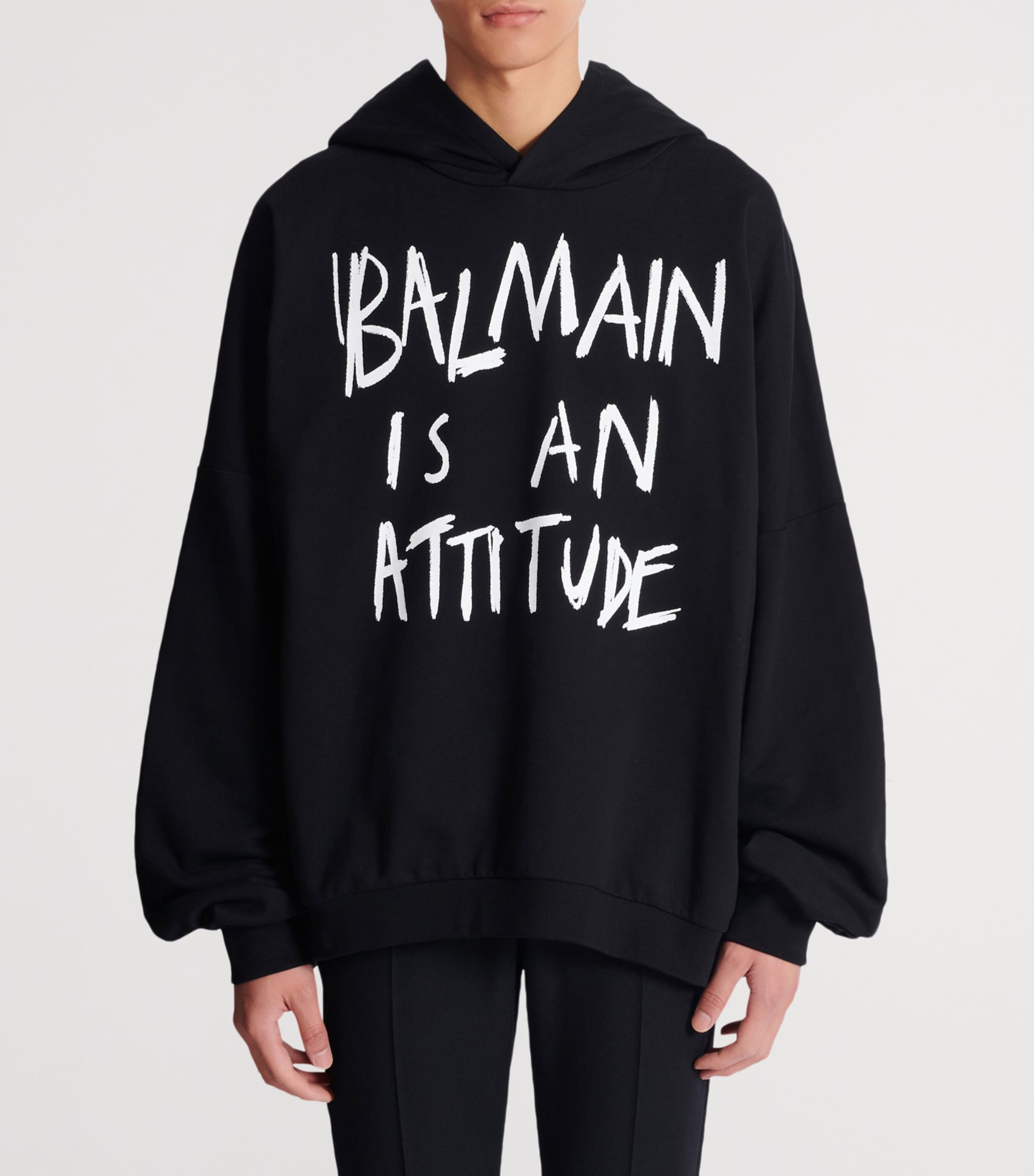 Cotton Logo Hoodie EAB NOIR/BLANC Image 4