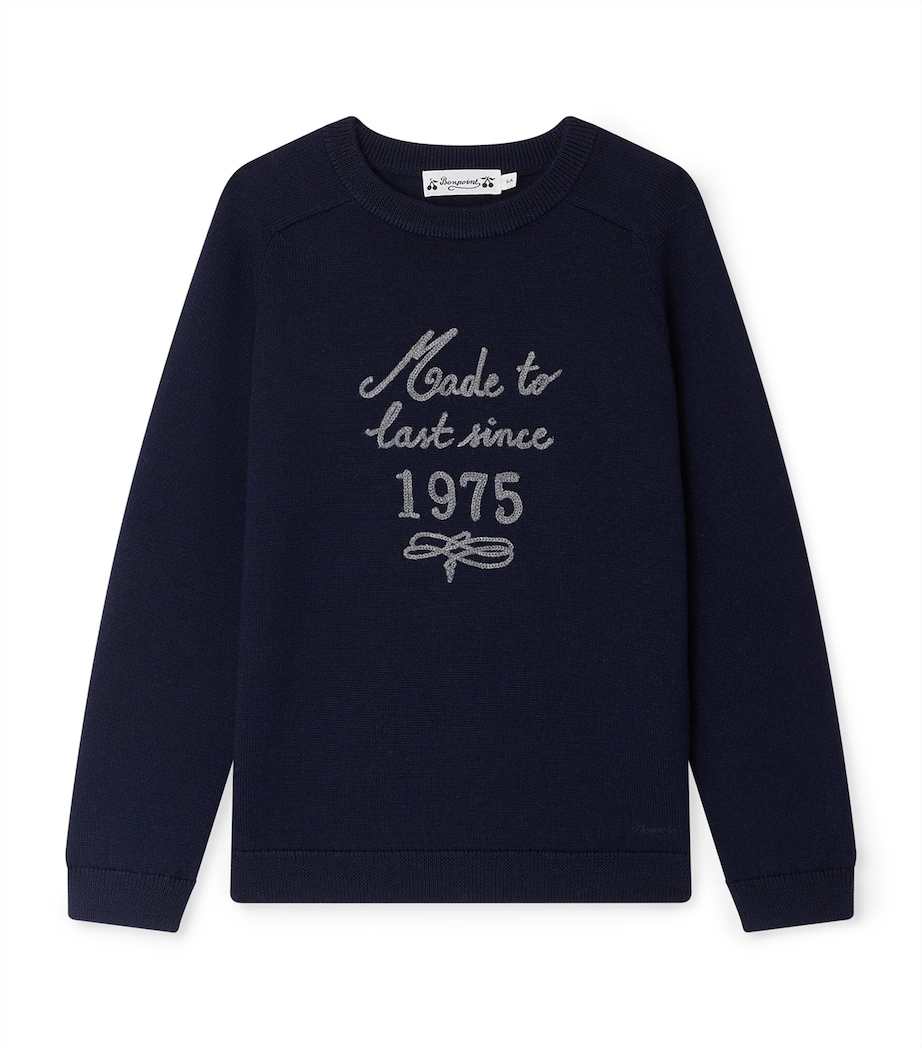 Wool Embroidered Juo Sweater (4-8 Years) UPB MARINE Image 1