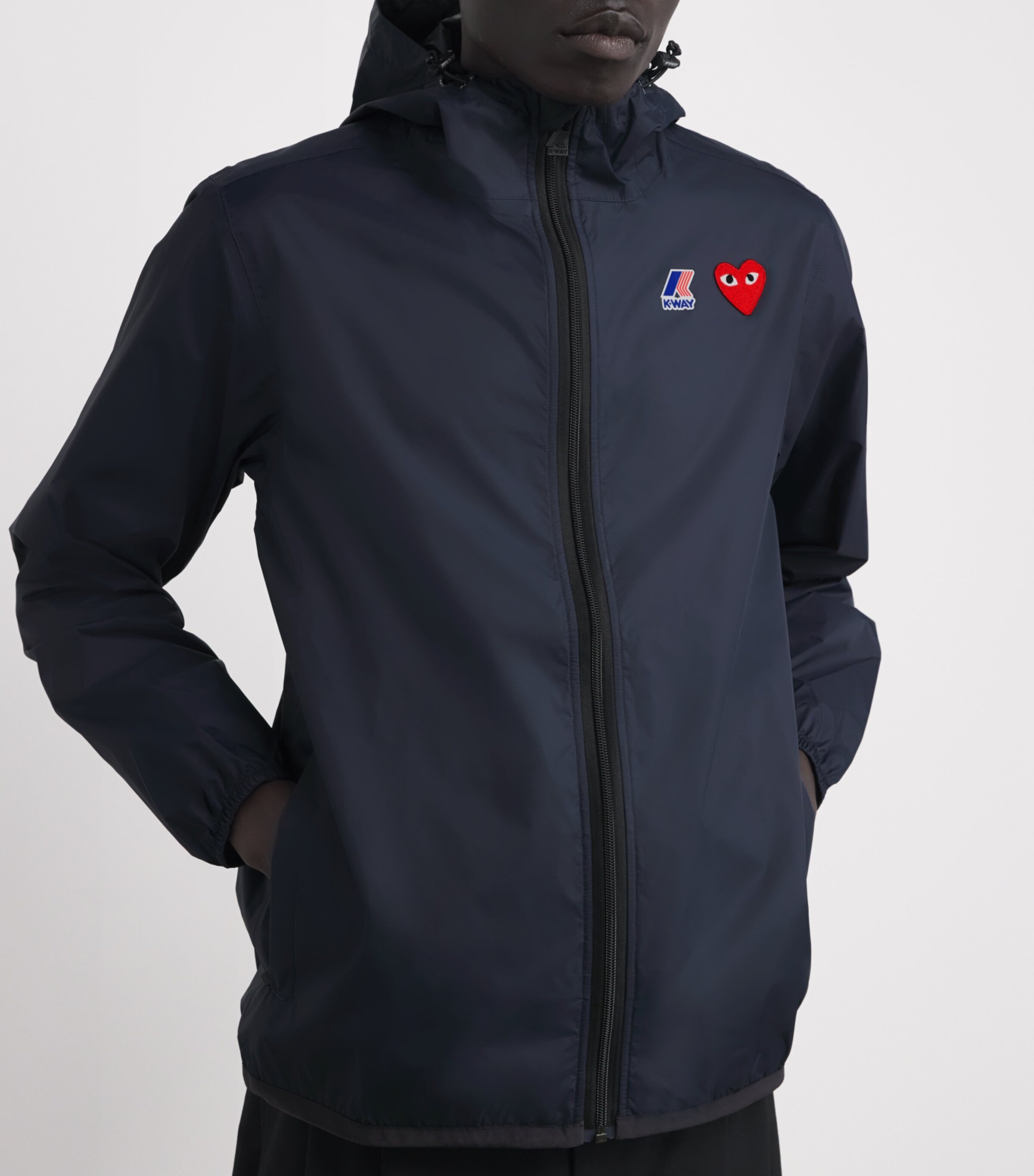 Comme Des Garçons Play Navy x K-Way Water-Resistant Jacket