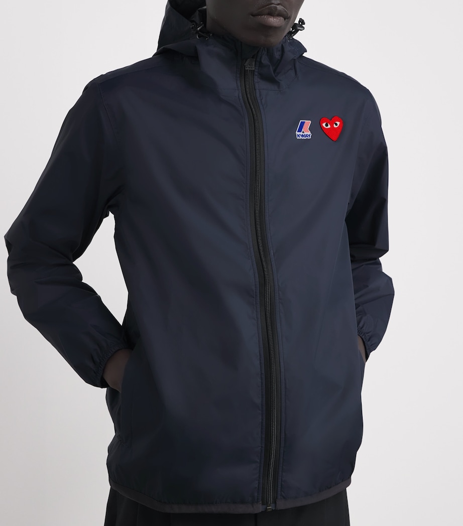Comme Des Garçons Play Mens x K-Way Water-Resistant Jacket Navy Image 6