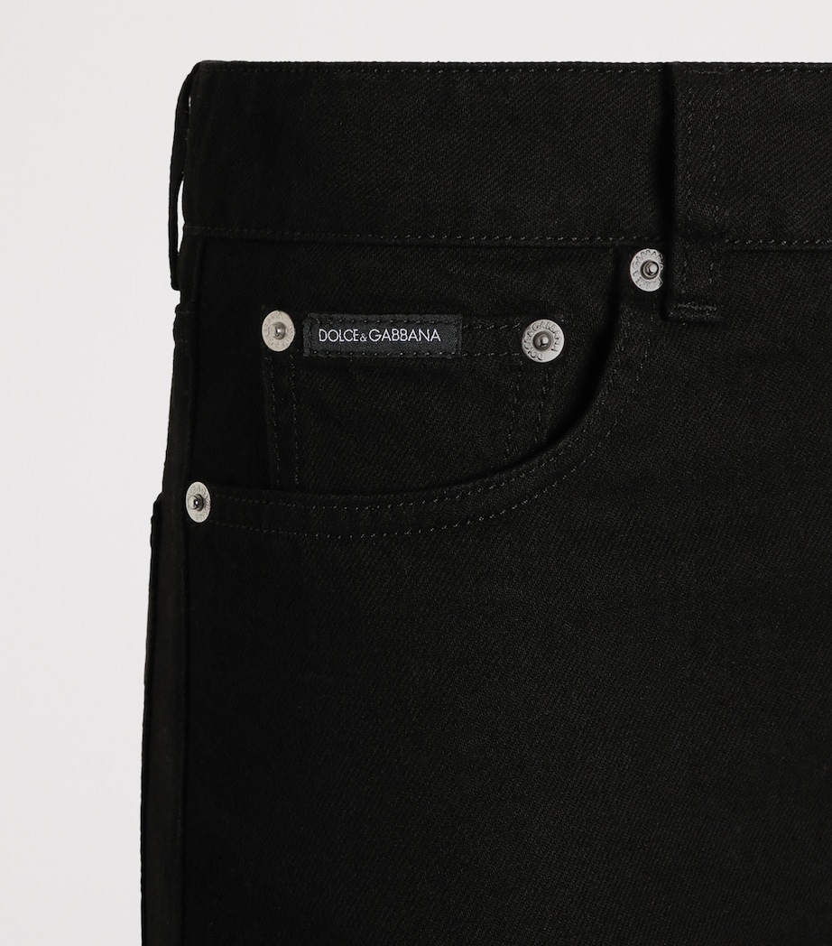 Dolce&Gabbana Womens Flared Jeans Combined Col Image 3