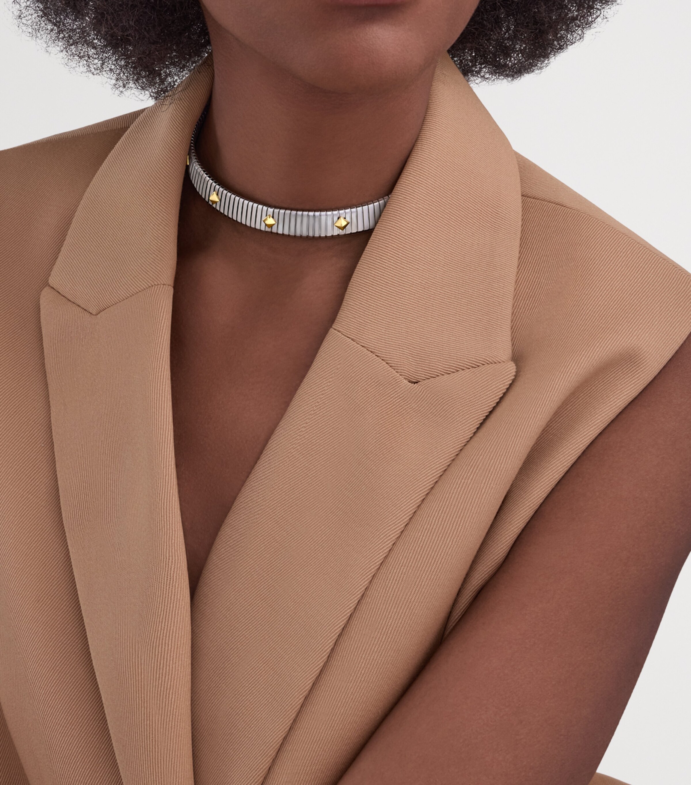 Bvlgari Yellow Gold and Stainless Steel Tubogas Necklace Yellow Gold Image 2