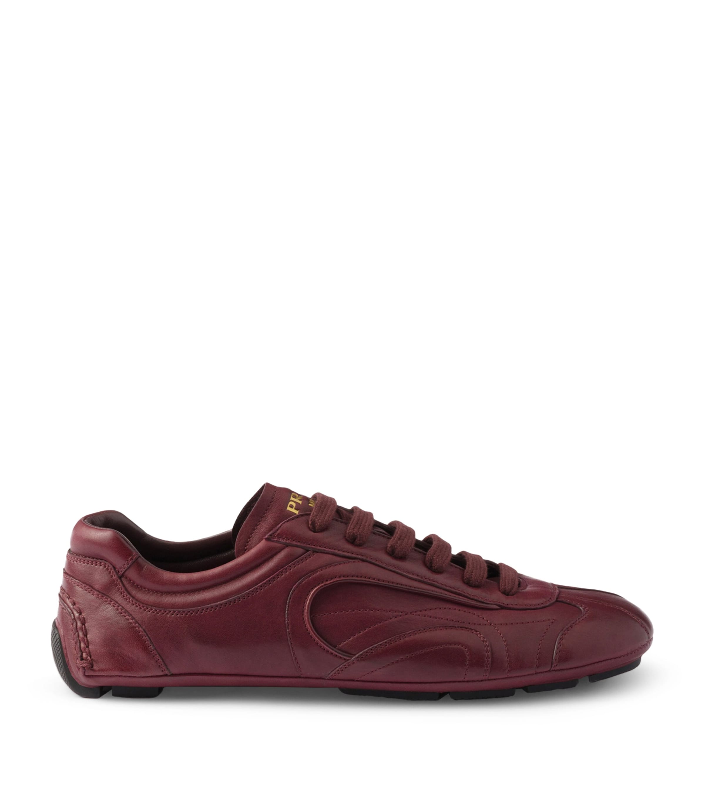 Prada Nappa Leather Antiqued Sneakers Image 1