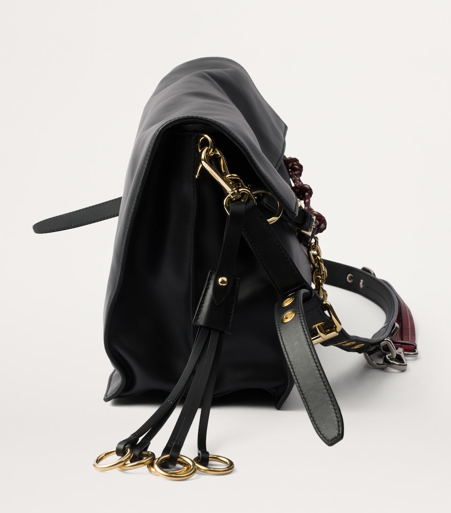 Large Leather Soft Sound Shoulder Bag F0002 Image 6