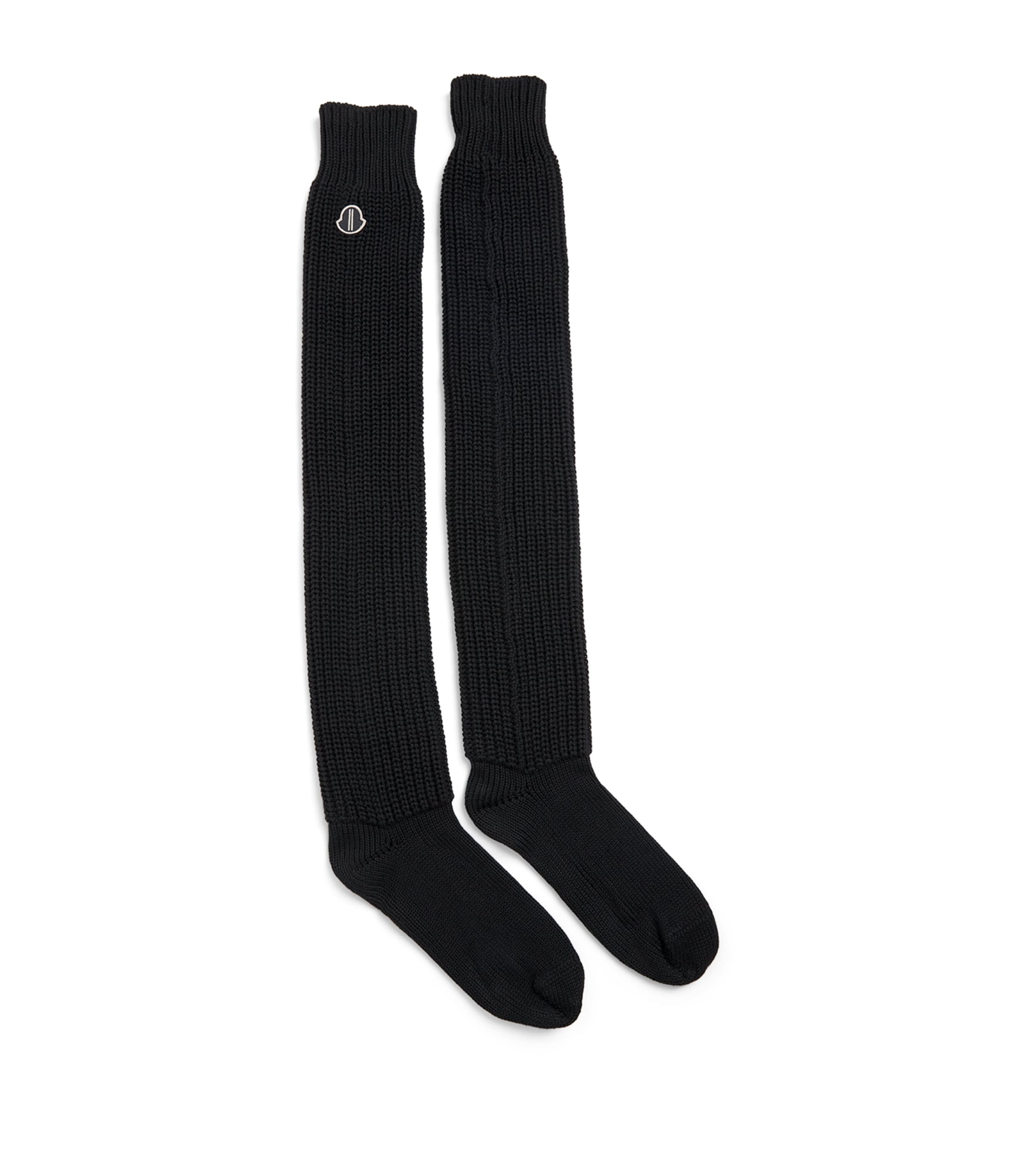 x Moncler Cotton Hiking Socks 999 - BLACK Image 1