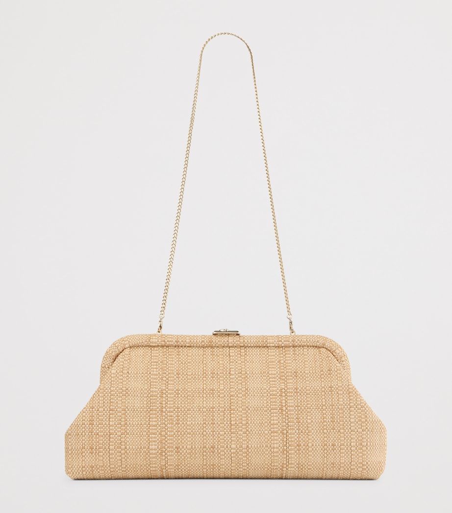 Jimmy Choo Skylar Woven Clutch Bag Natural/light Gold Image 3