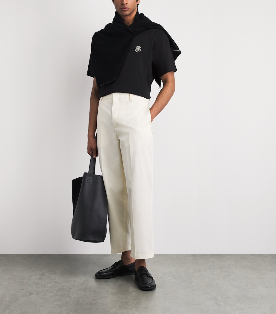 NN.07 Mens Organic Cotton Jett Logo T-Shirt Black Image 2