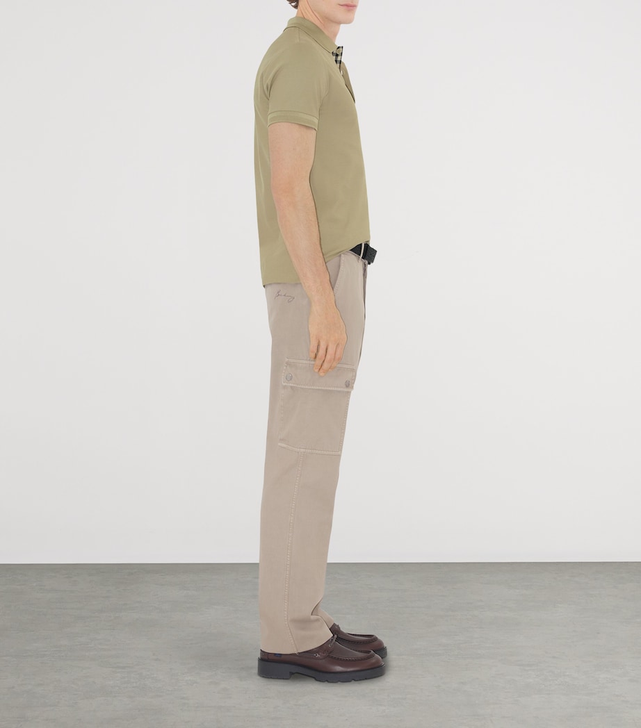 Cotton Piqué Slim Polo Shirt SKYLARK Image 3