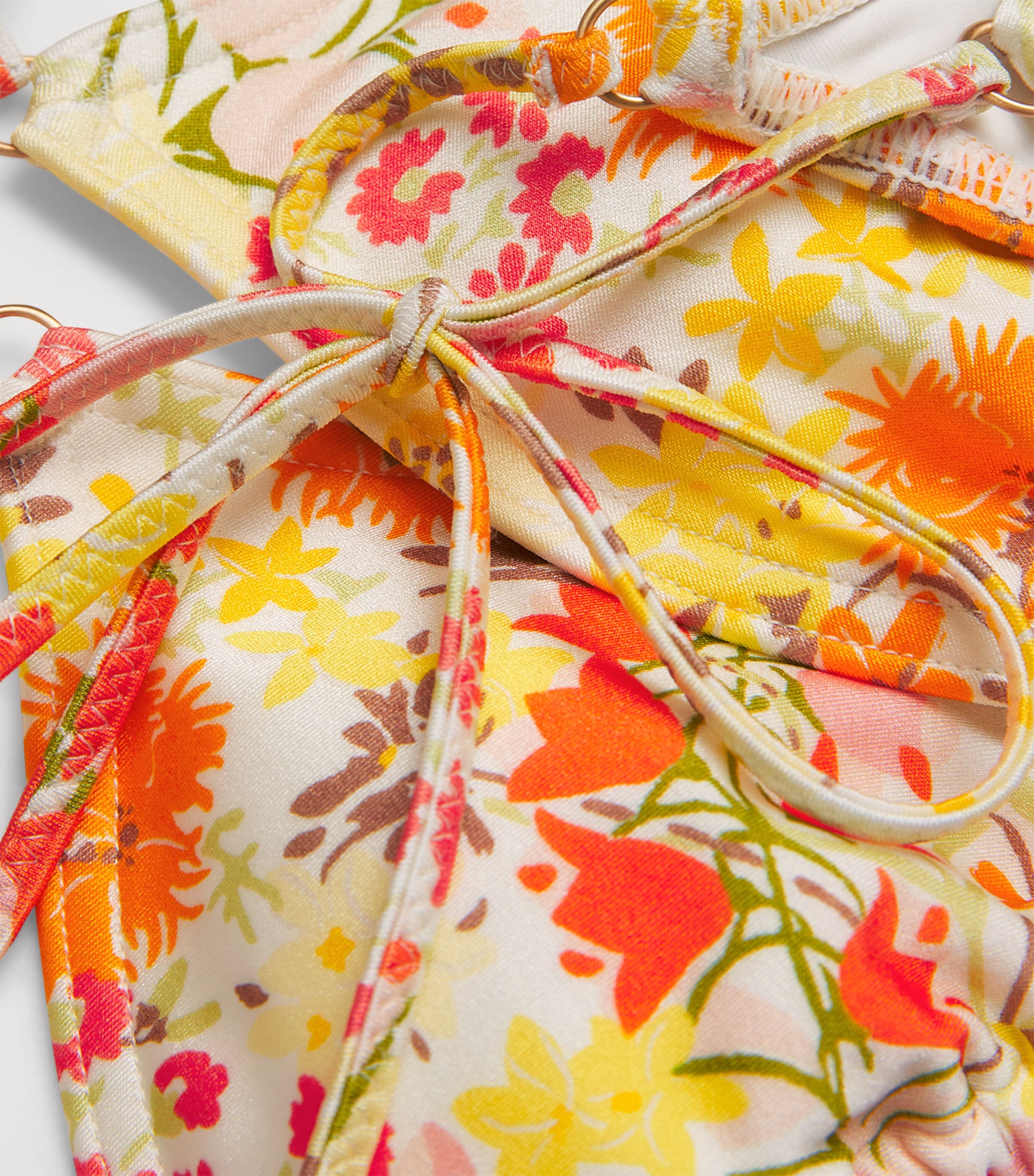 Zimmermann Womens Floral Solstice Bikini Lemon Multi Floral Image 4