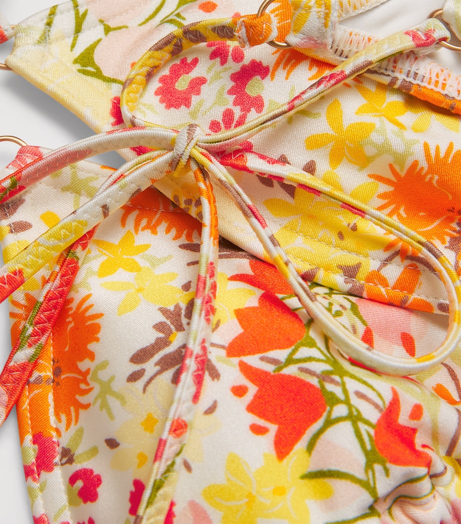 Zimmermann Womens Floral Solstice Bikini Lemon Multi Floral Image 4