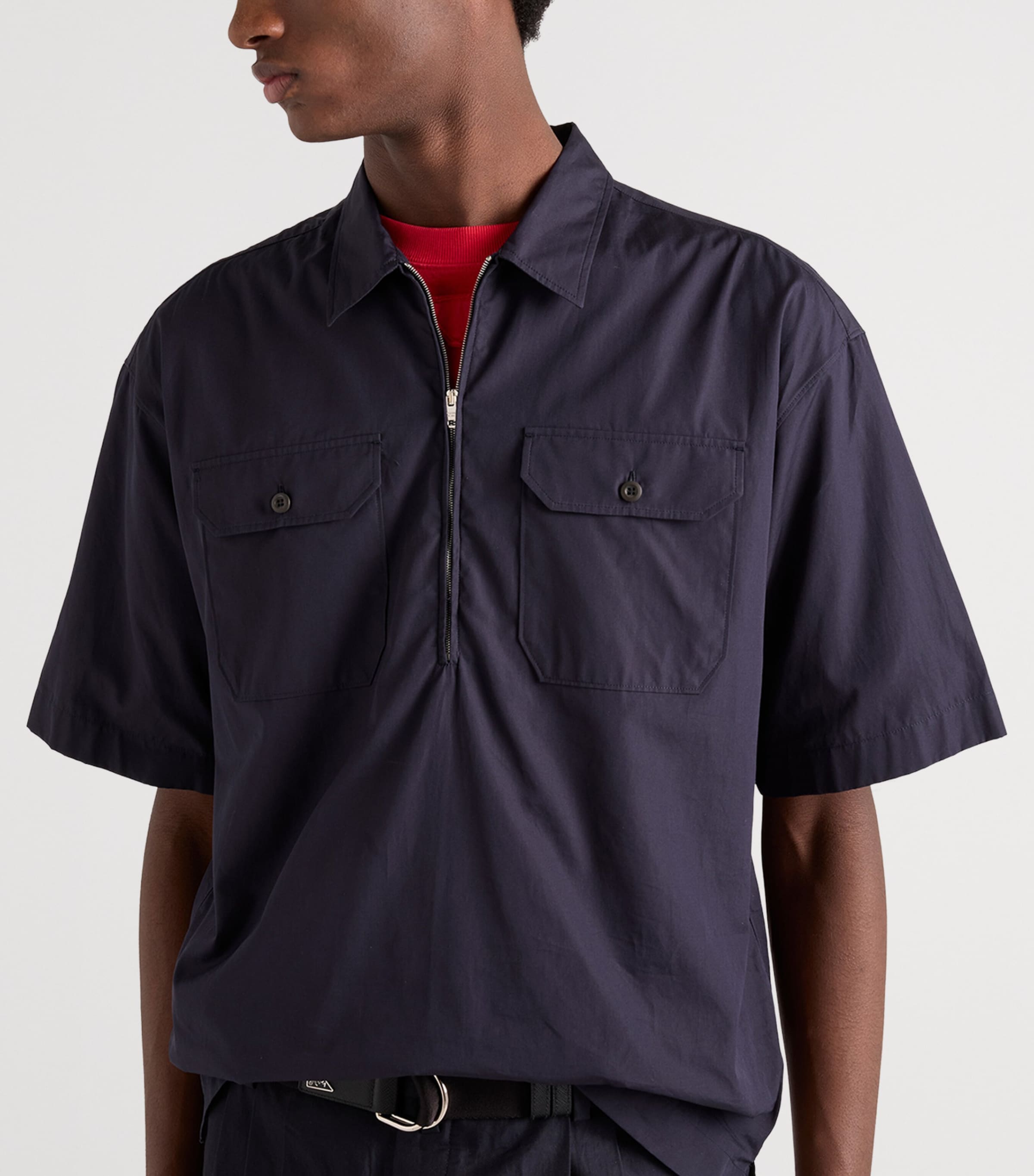 Prada Mens Cotton Bowling Shirt Image 6