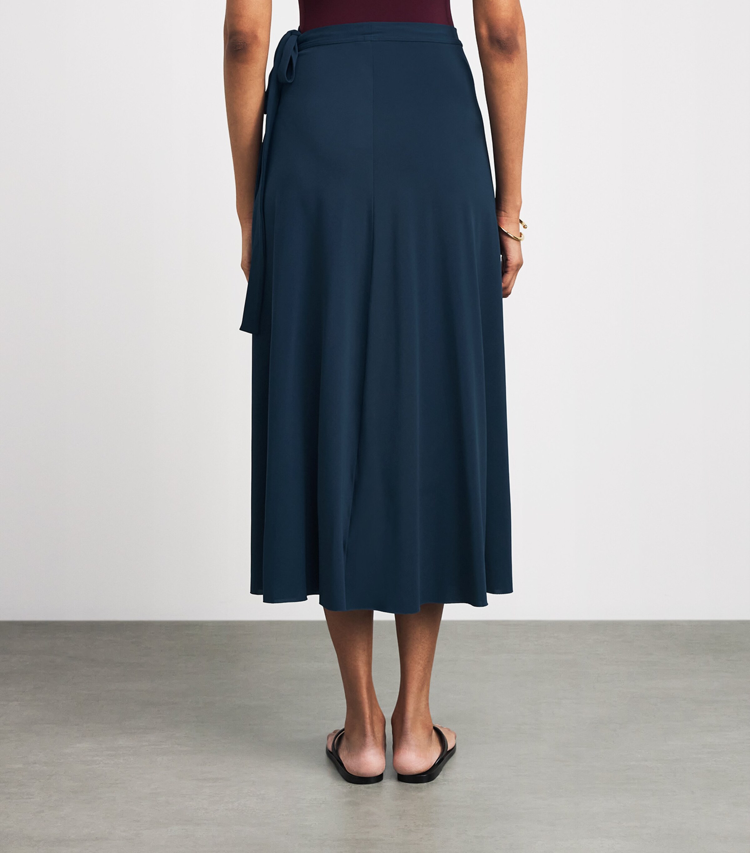 Eres Womens Julietta Wrap Midi Skirt Ocean Image 5