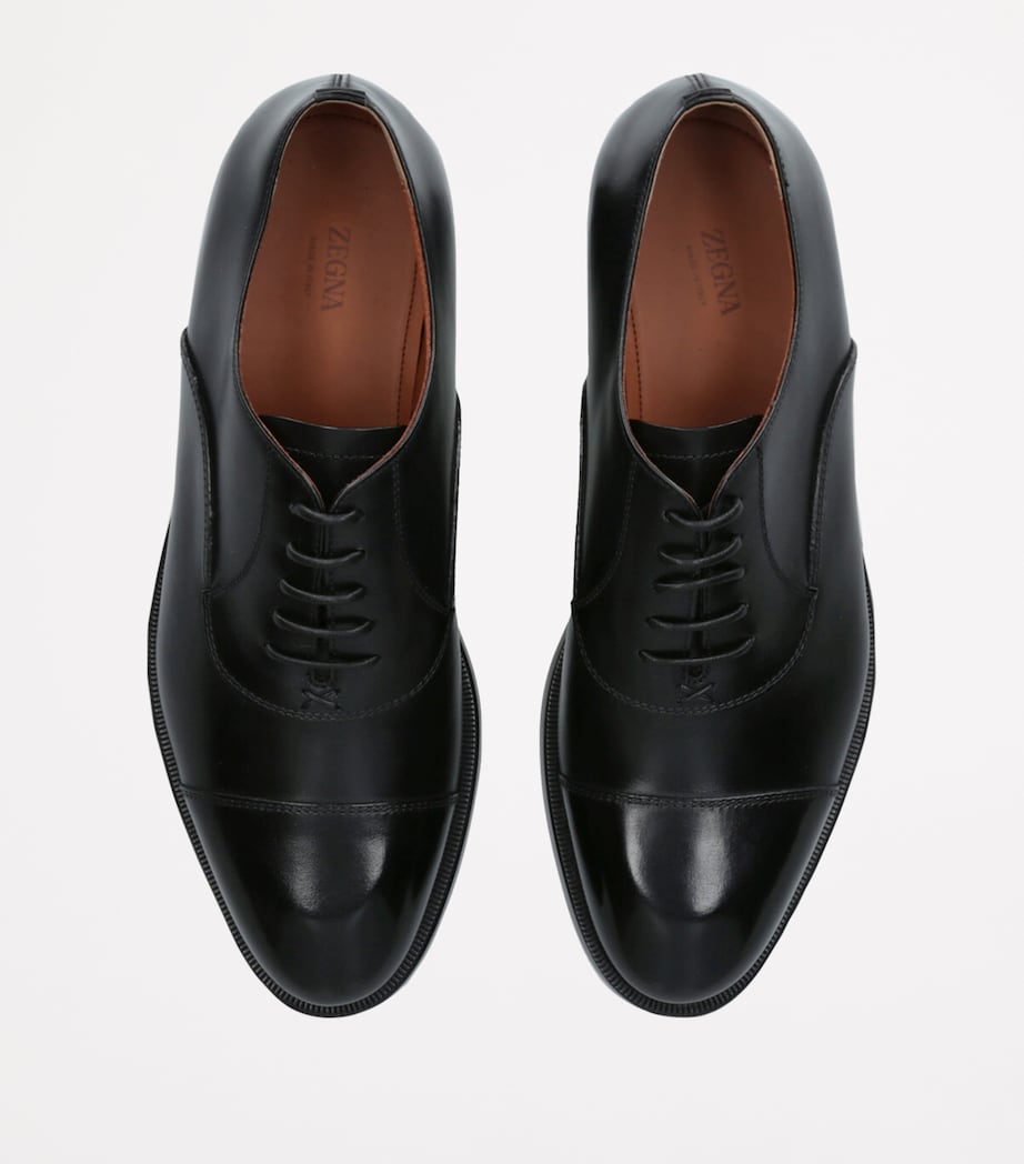 Leather Torino Oxford Shoes BLACK Image 4