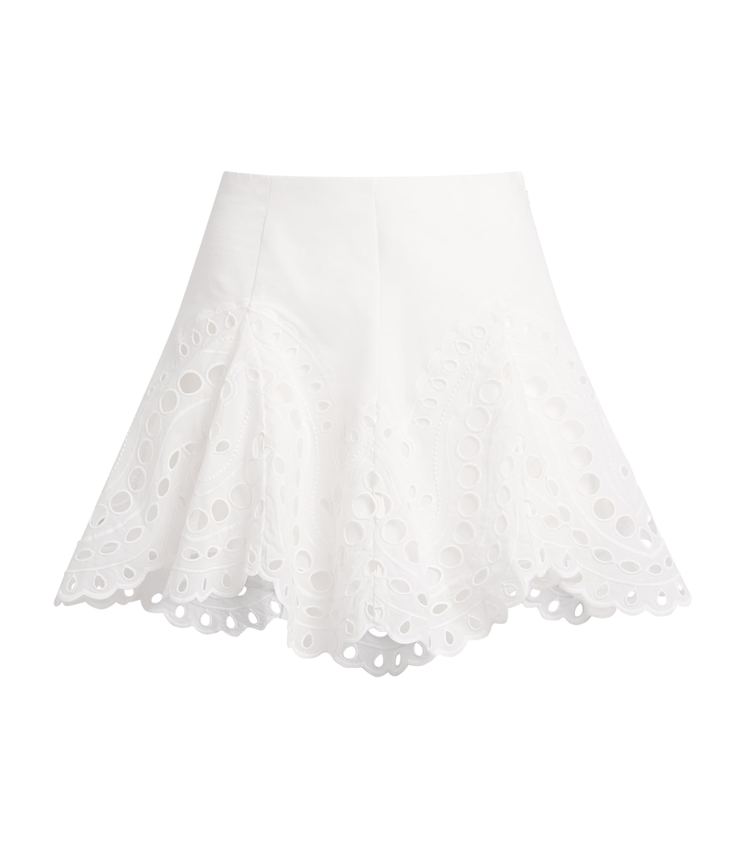 Cotton-Blend Sail Mini Skirt WHITE SEALACE Image 1