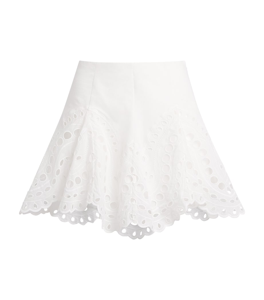 Cotton-Blend Sail Mini Skirt WHITE SEALACE Image 1