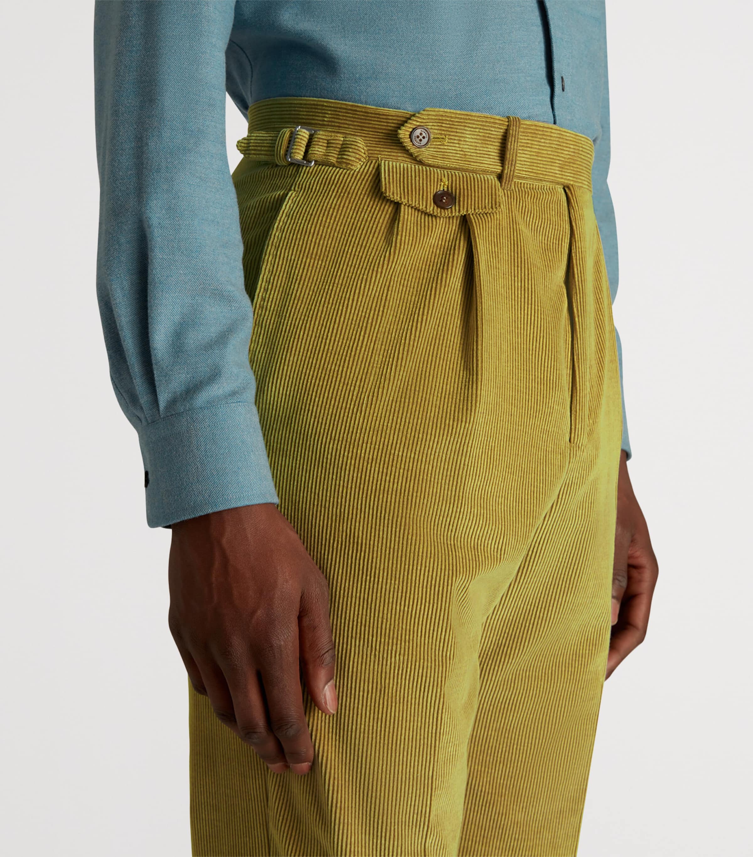Cotton-Cashmere Corduroy Trousers 753GORSE YELLOW Image 5
